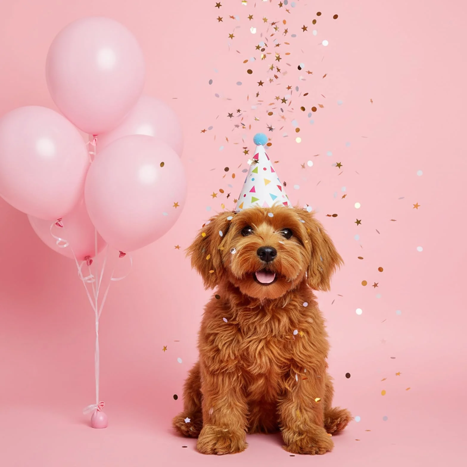 Chapeaux de fête pour animaux en peluche, lot de 12, 6 styles avec pompons, chapeau conique en papier pour chats chiens chatons lapins