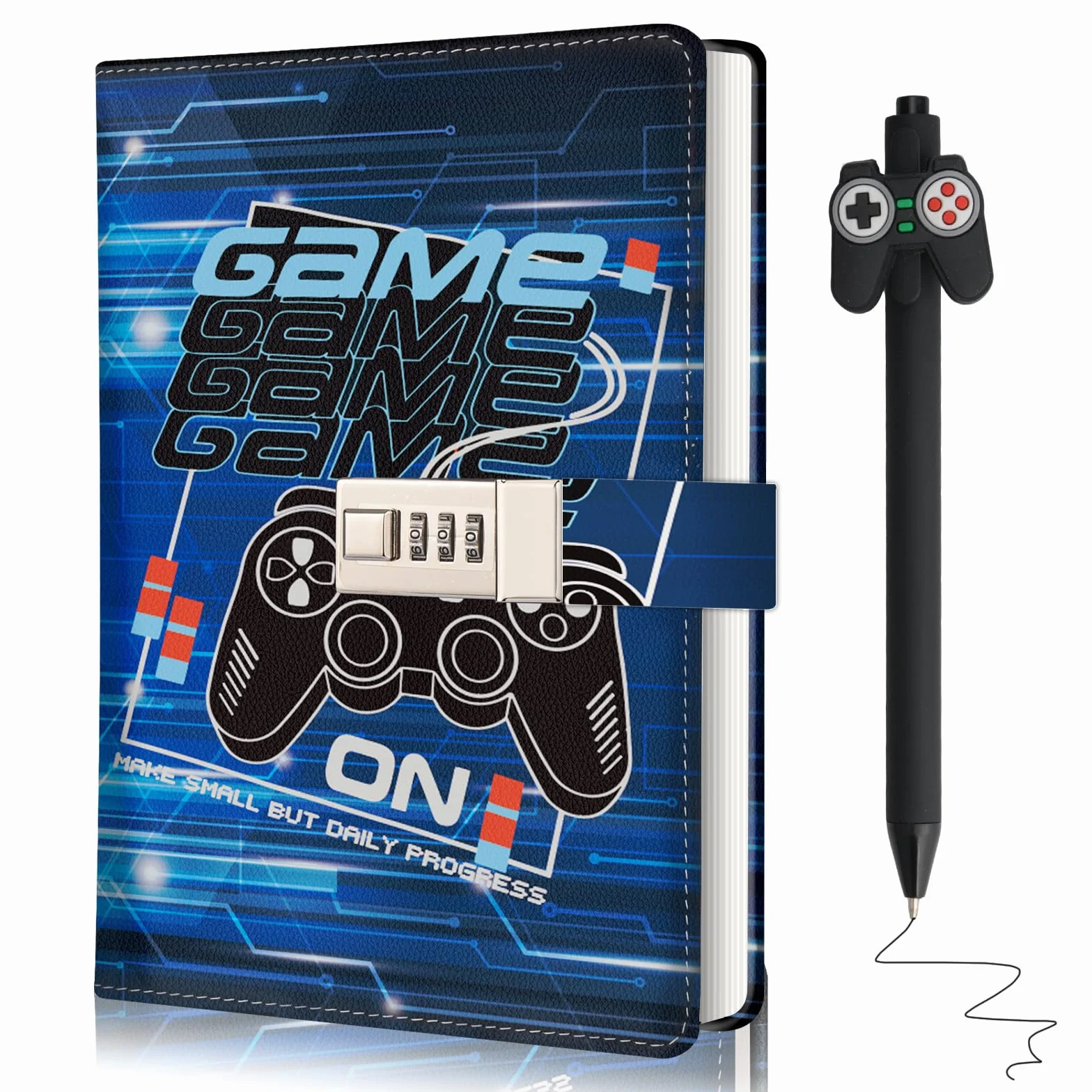 Journal Intime avec Cadenas pour Garçons 8-15 Ans, Cadeau Rentrée Scolaire, Carnet Verrouillé