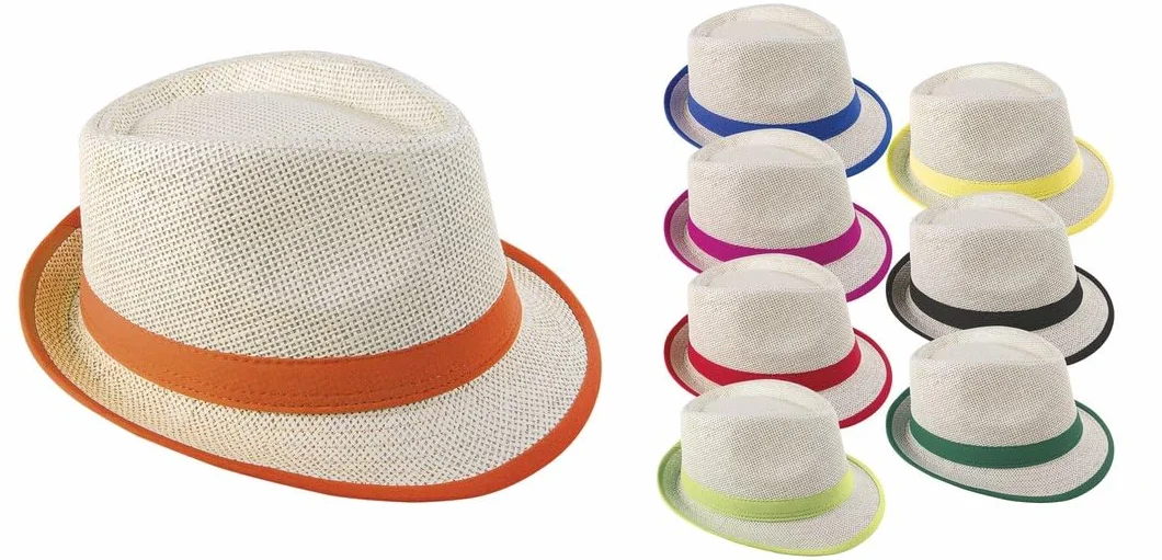 Chapeau de Paille Borsalino Adulte PTIT CLOWN - Accessoire Déguisement Carnaval