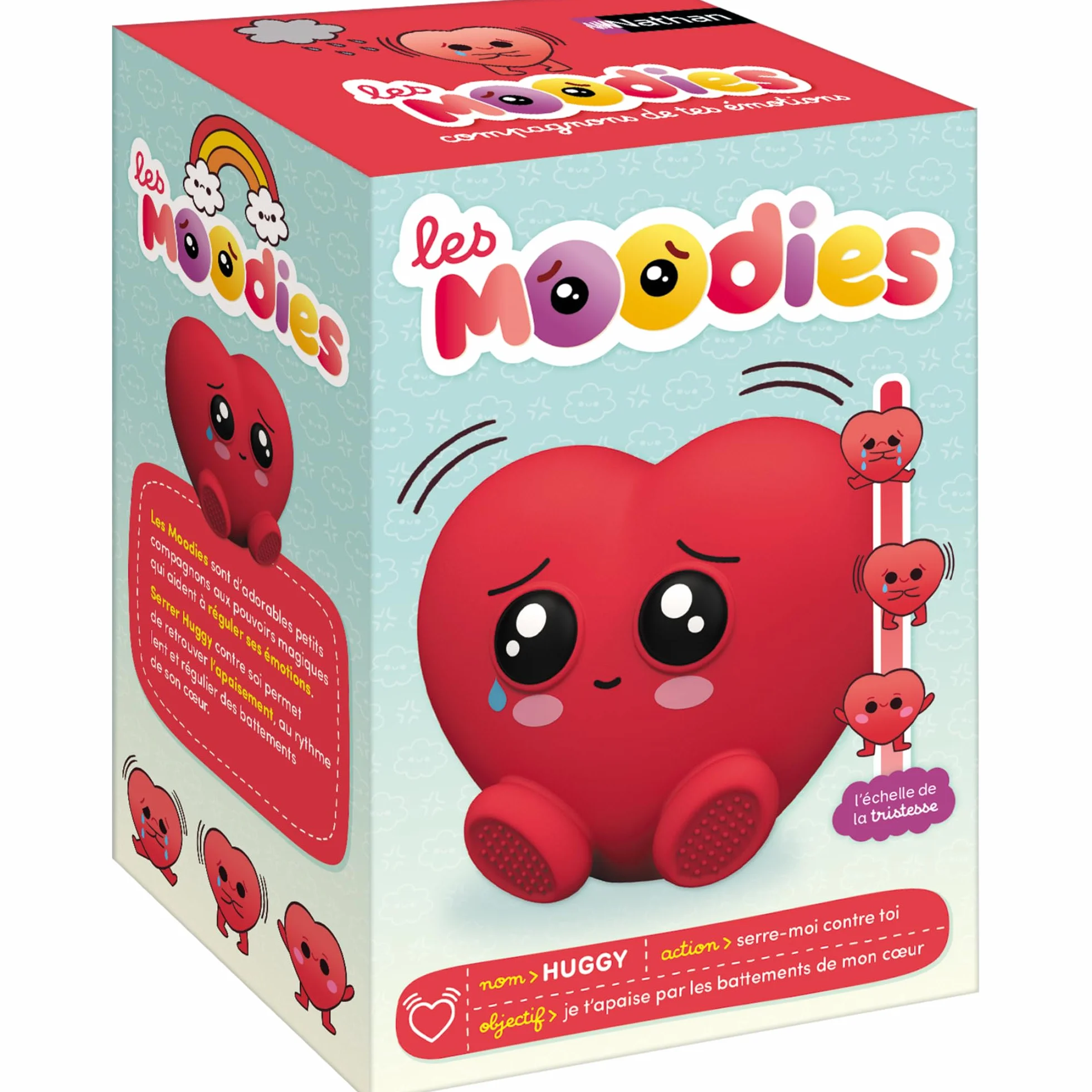 Nathan Les Moodies Huggy - Compagnon des Émotions - Jouet Électronique Éducatif pour Enfants dès 3 Ans