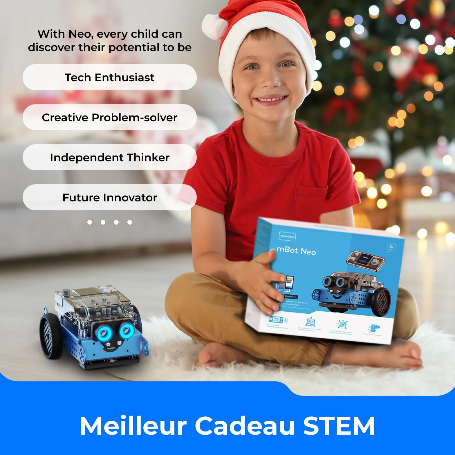 Makeblock mBot2 Robot Programmable Compatible Scratch Python WiFi IoT AI Jouet Enfants 10 Ans+