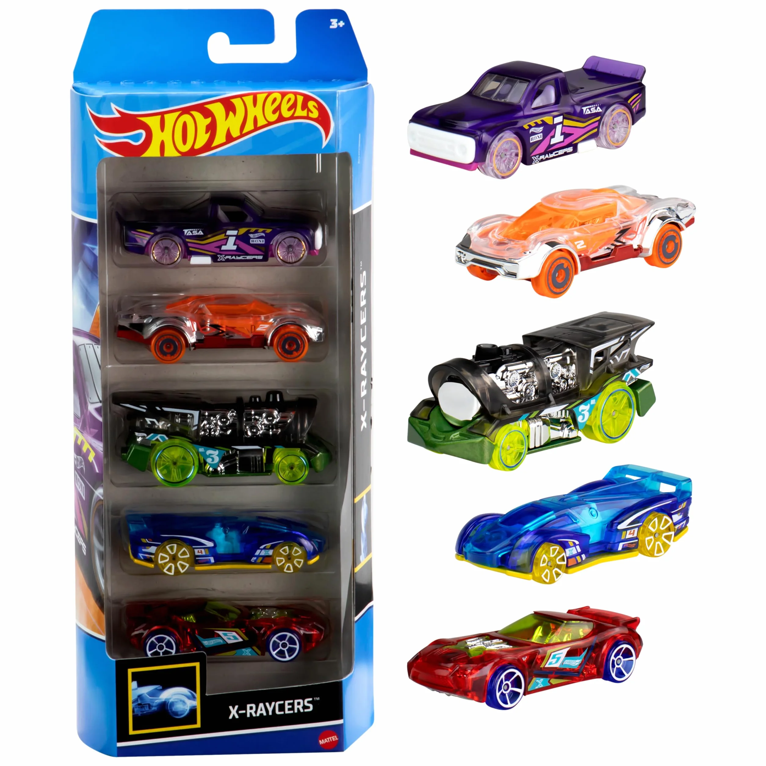 Hot Wheels Lot 5 Voitures 1:64 Jouet Collection Enfant 3 Ans+