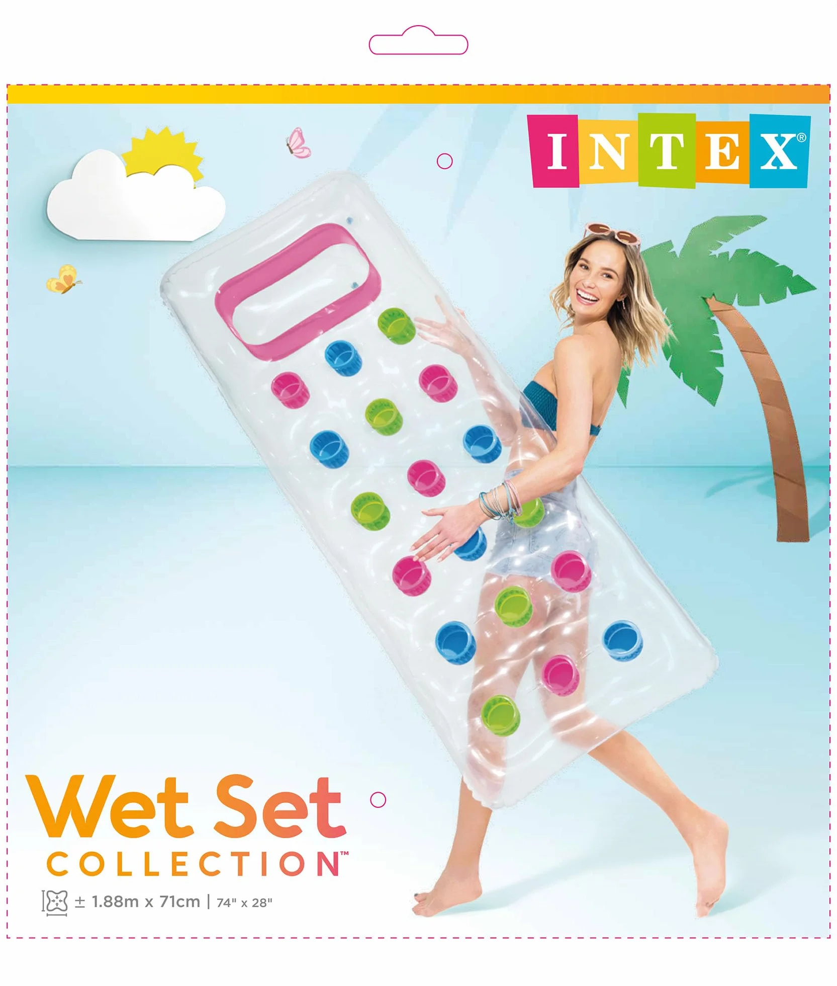 Intex Matelas Transparent à Poches