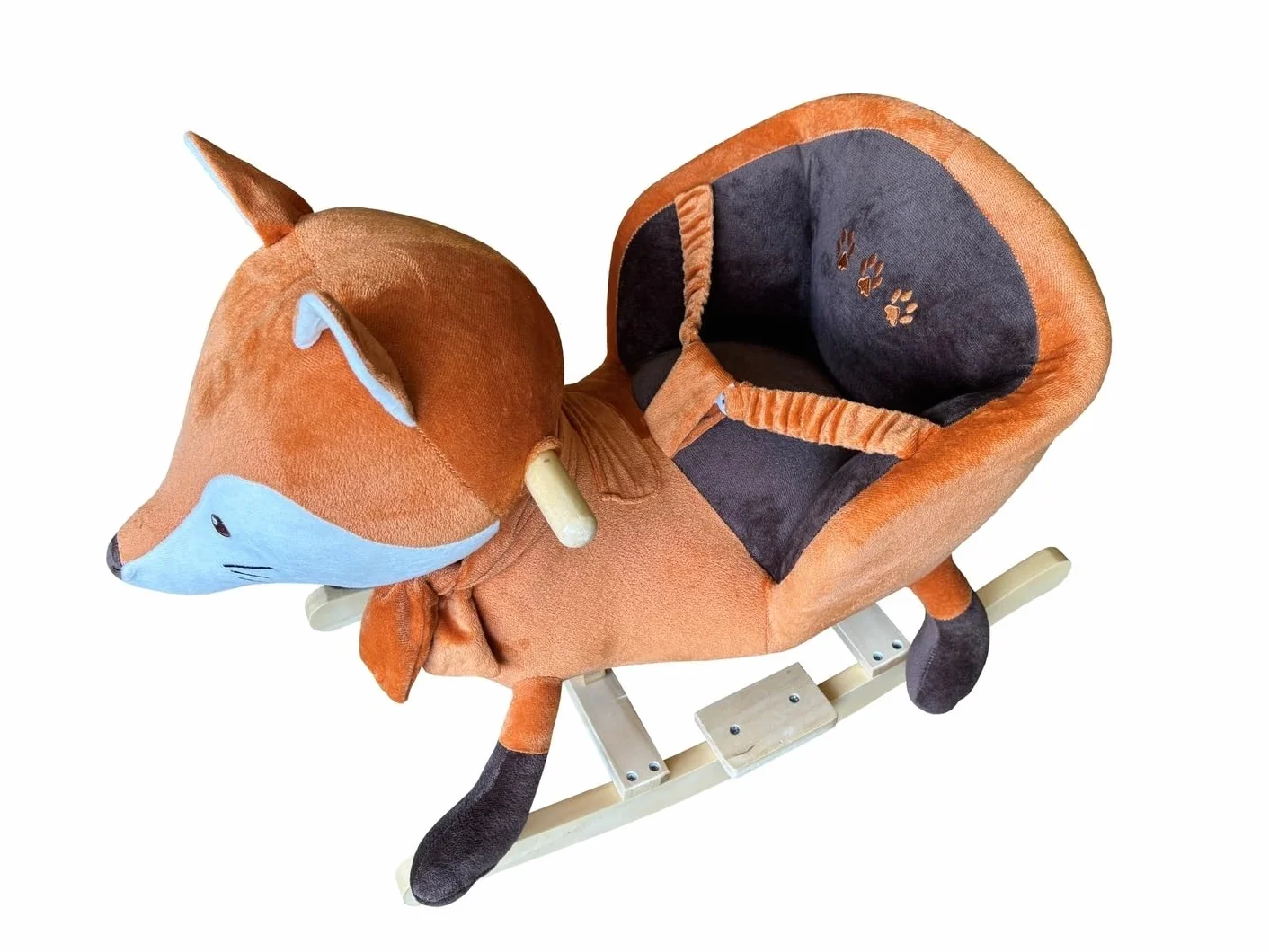 Cheval à Bascule Renard avec Ceinture de Sécurité 1-3 Ans