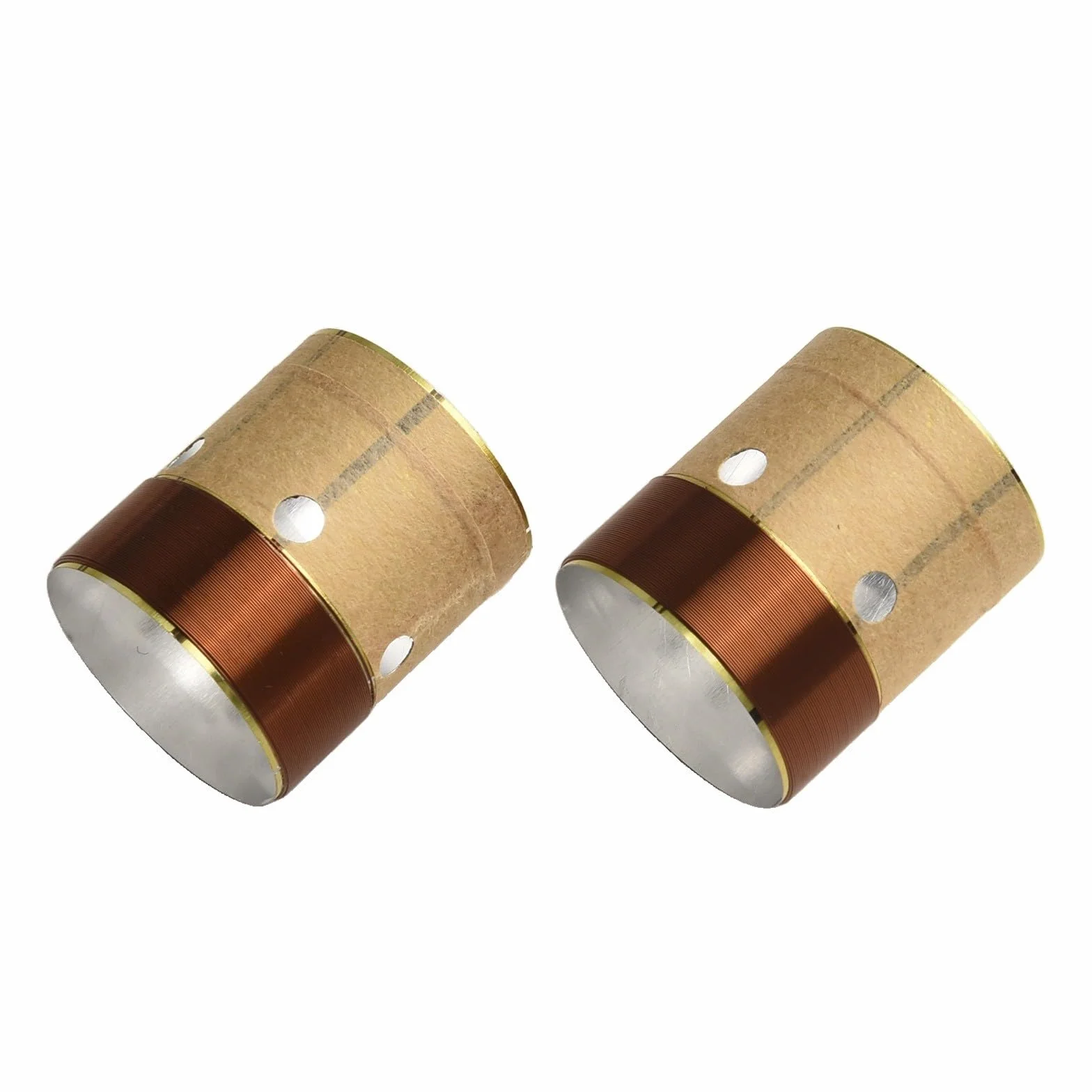 Lot de 2 bobines de fil de cuivre rond 2 couches pour haut-parleur basse 8 Ohm 25,5-75,5 mm