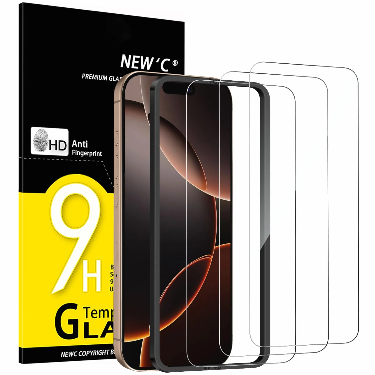 NEW'C Verre Trempé pour iPhone 17 Pro 16 Pro (6,3") Film Protection écran HD Transparent