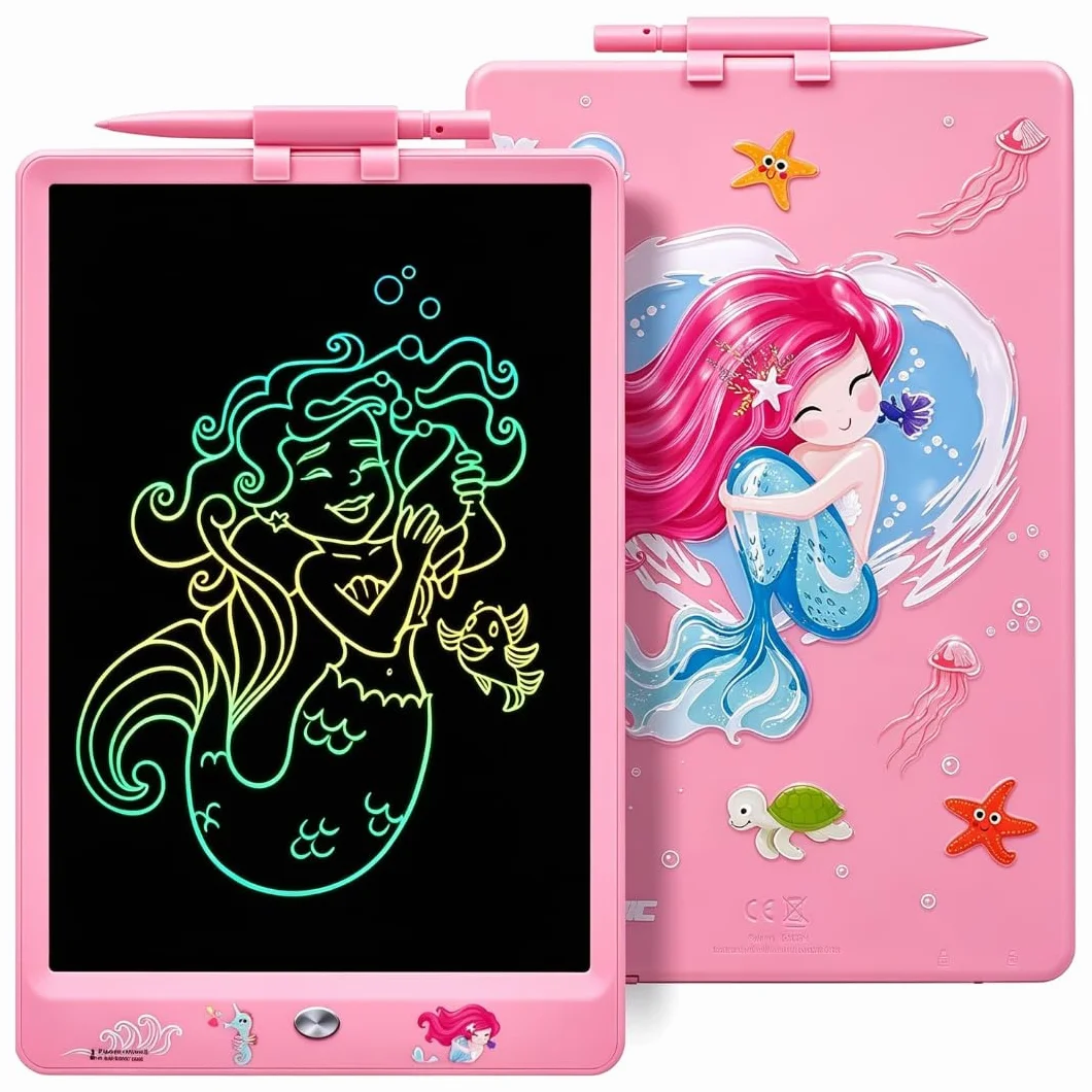DYNASONIC Tablette d'écriture enfants 10 pouces LCD dessin magnétique dinosaure jouet 2-8 ans