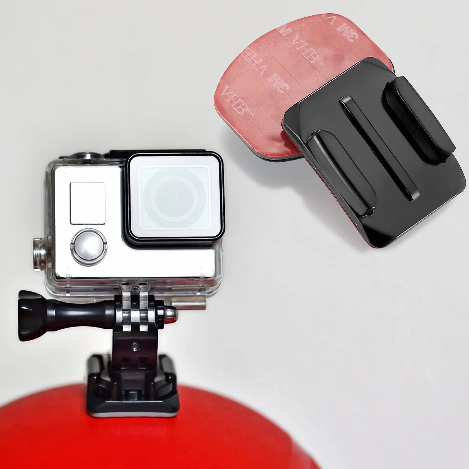 Coussinets Adhésifs Compatibles GoPro, Fixation Casque Adhésif Incurvé Plat, Support GoPro Hero Session/4/3/3+/2