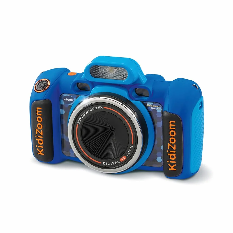 VTech KidiZoom Duo FX Bleu Appareil Photo Numérique Enfant Écran Couleur Studio BD Filtres Effets Cadeau 4-12 Ans