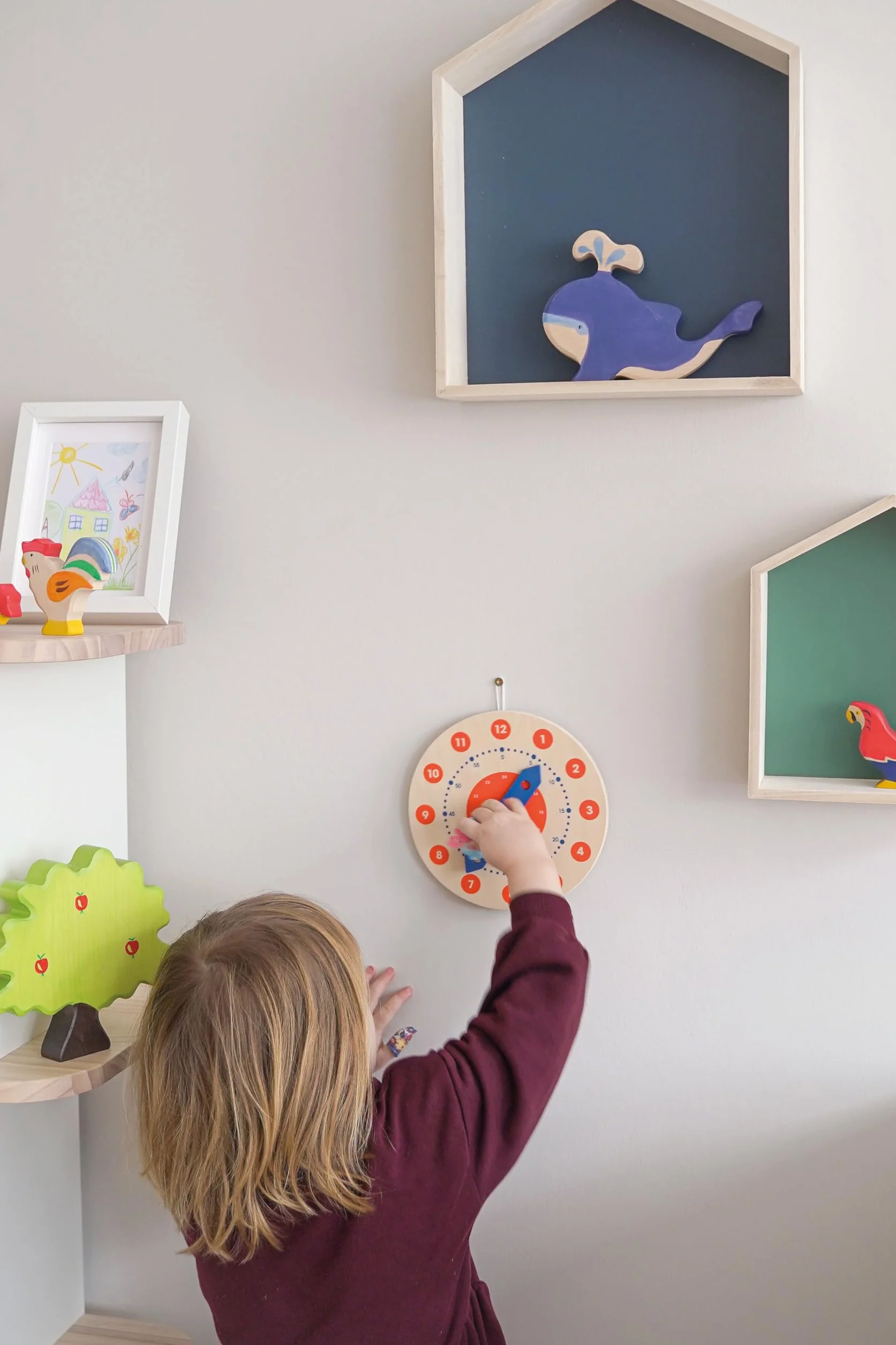 Horloge Apprentissage Goki 58980 Petite Brun