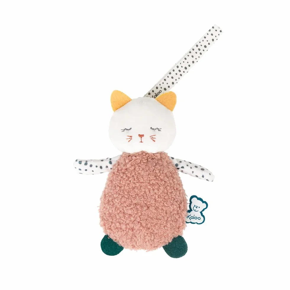 KALOO Stimuli Mes Petits Chats à Caresser Set de 3 Doudous Sensoriels Bébé Jouet d'Eveil Motricité 14 cm Dès la Naissance