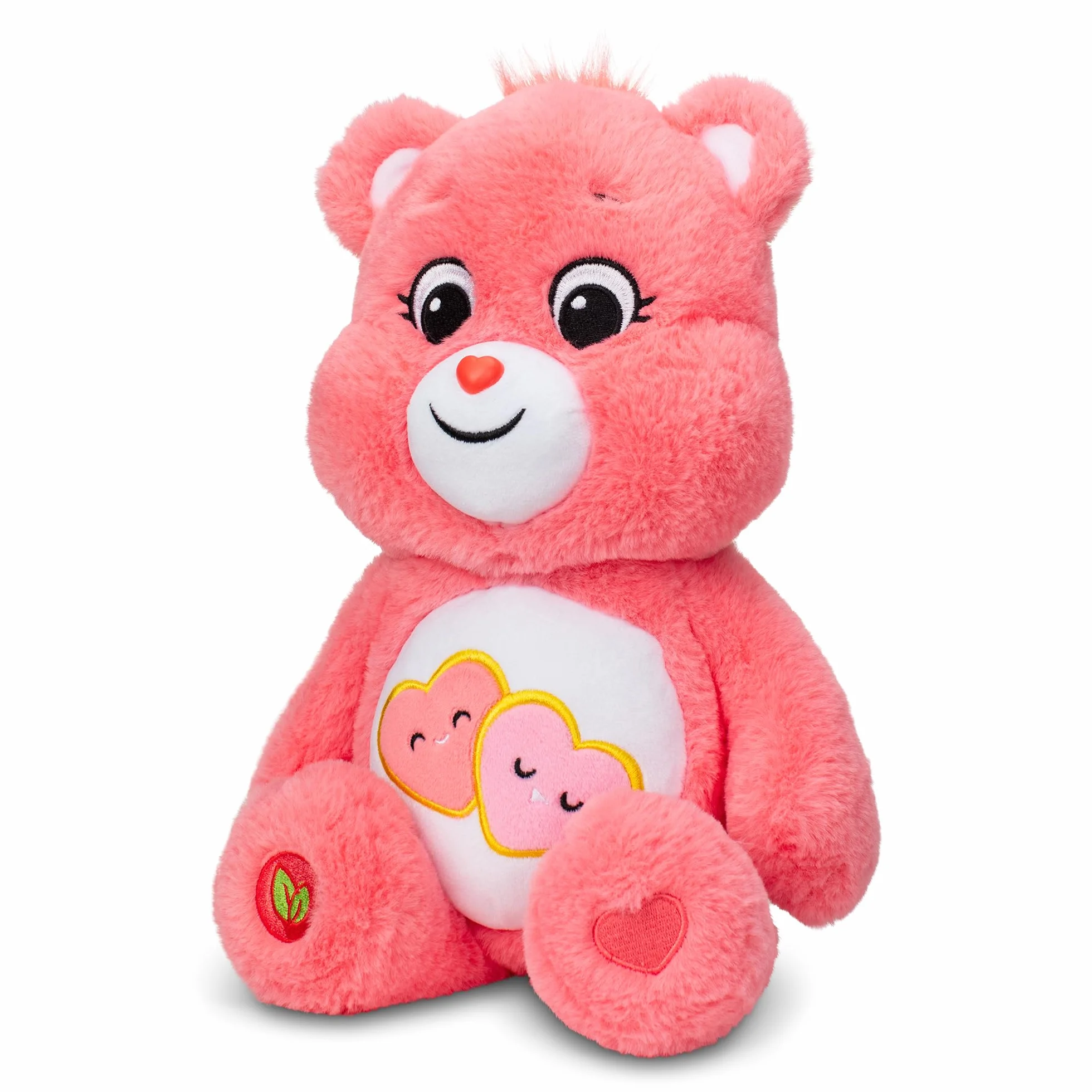 Care Bears Basic Fun Love-a-Lot Bear Peluche 35 cm Jouet Doux câlin écusson cœur