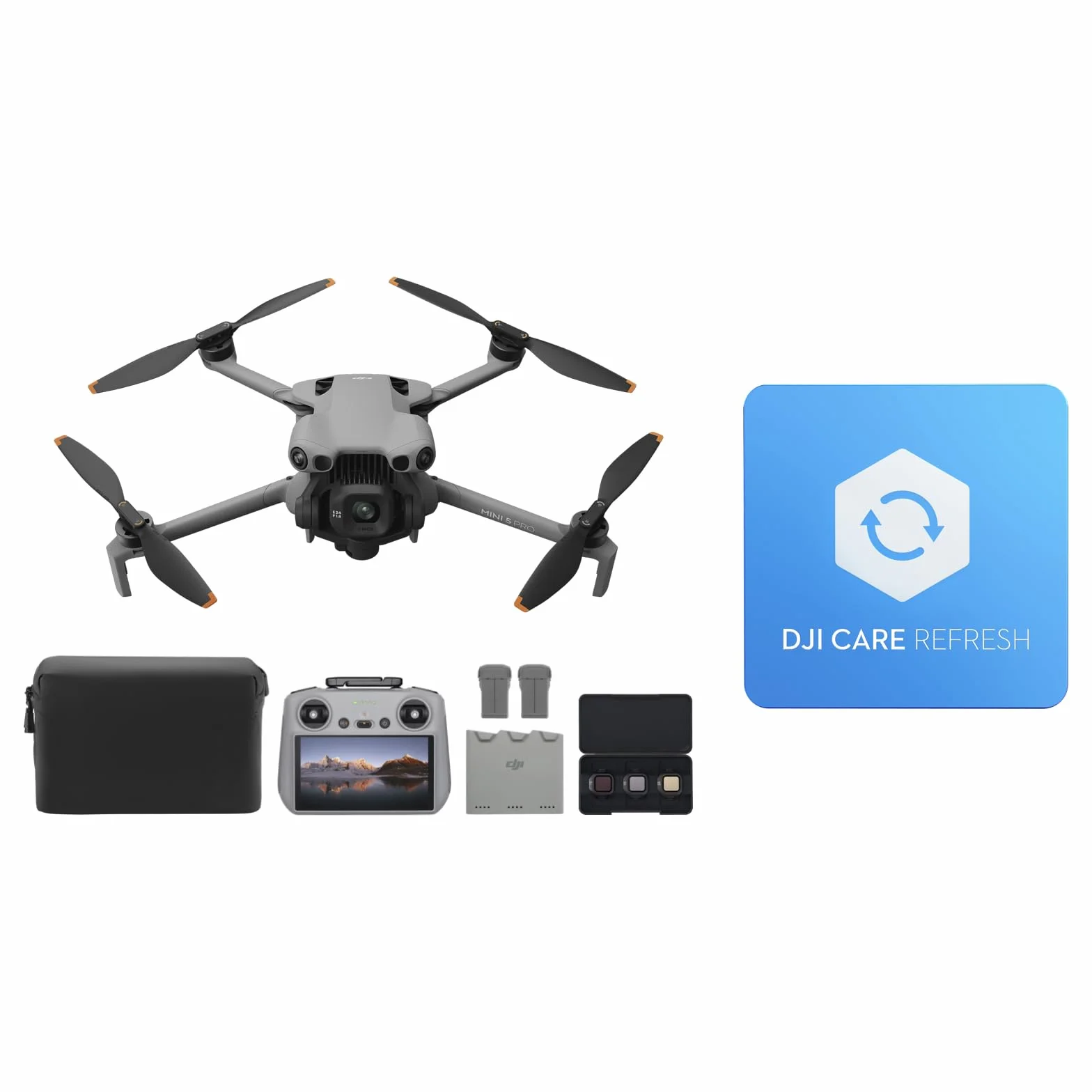 Bundle Fly More DJI Mini 5 Pro avec DJI RC 2 et 1 an de Care (activé automatiquement), Certifié C0, drone 4K pour débutants, drone avec caméra, CMOS 1 pouce, détection d'obstacles