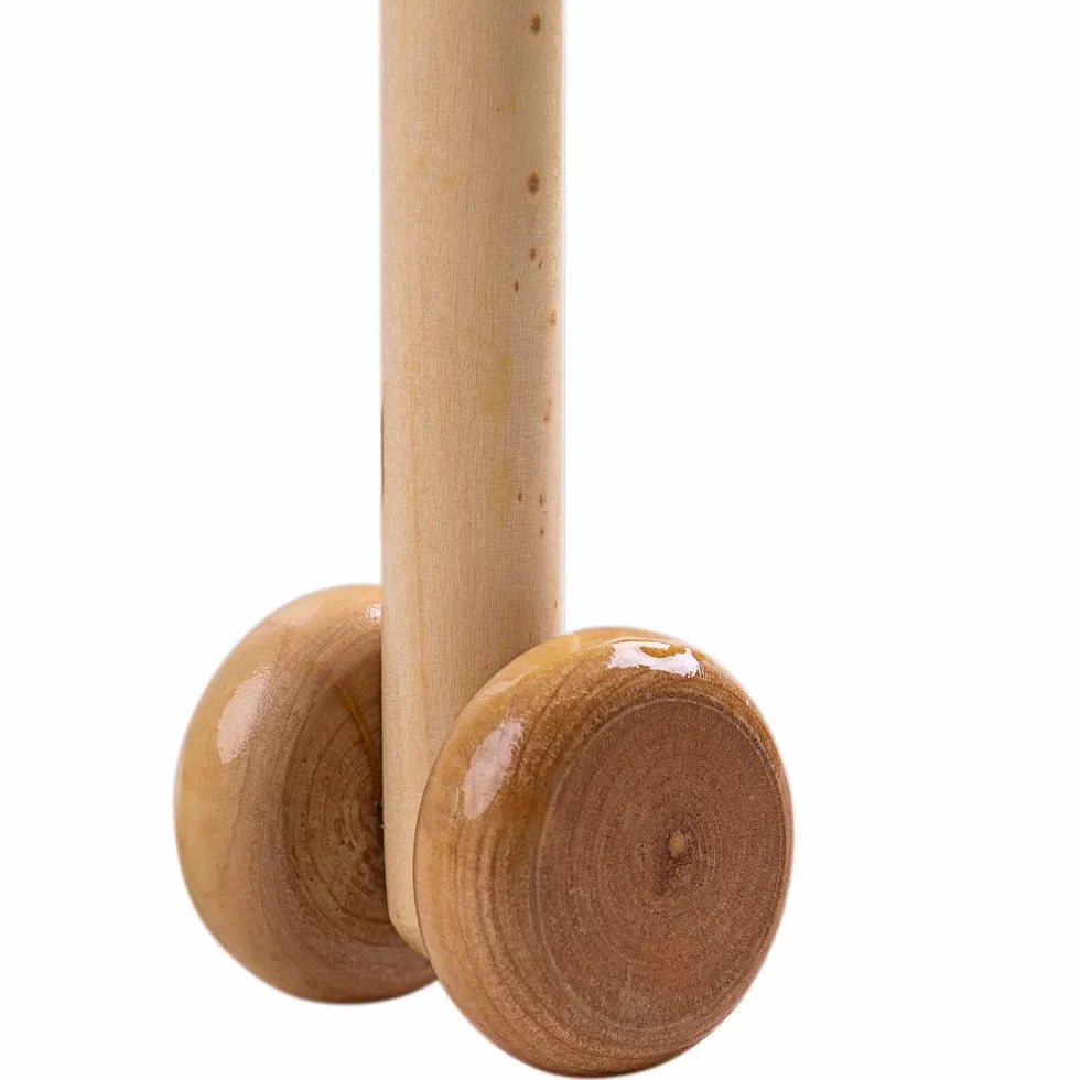 Bigjigs Toys Cheval bâton en Bois en Velours côtelé