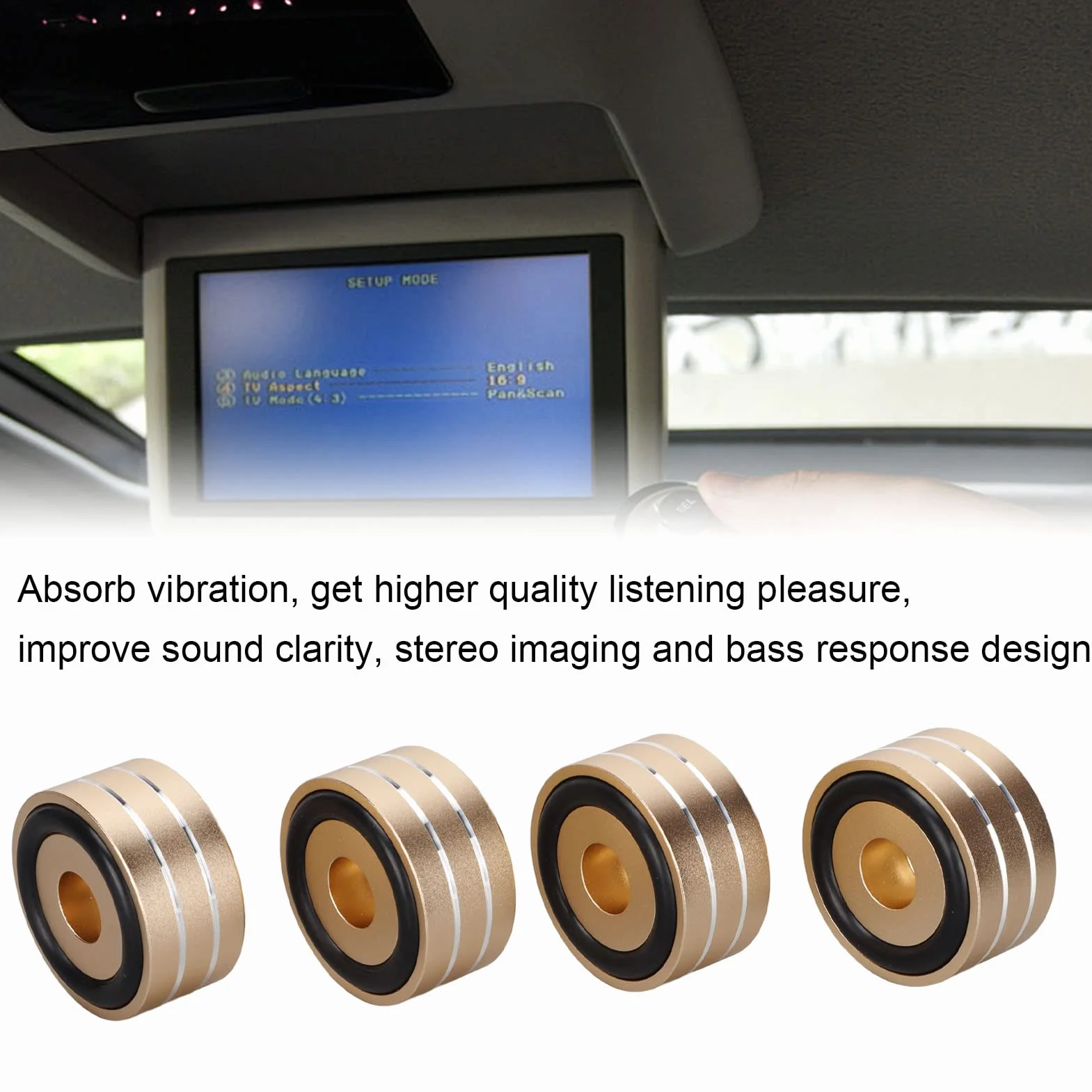Pieds d'isolation de Haut-parleur en Aluminium 40 x 20 mm, Antidérapant pour Amplificateur DAC