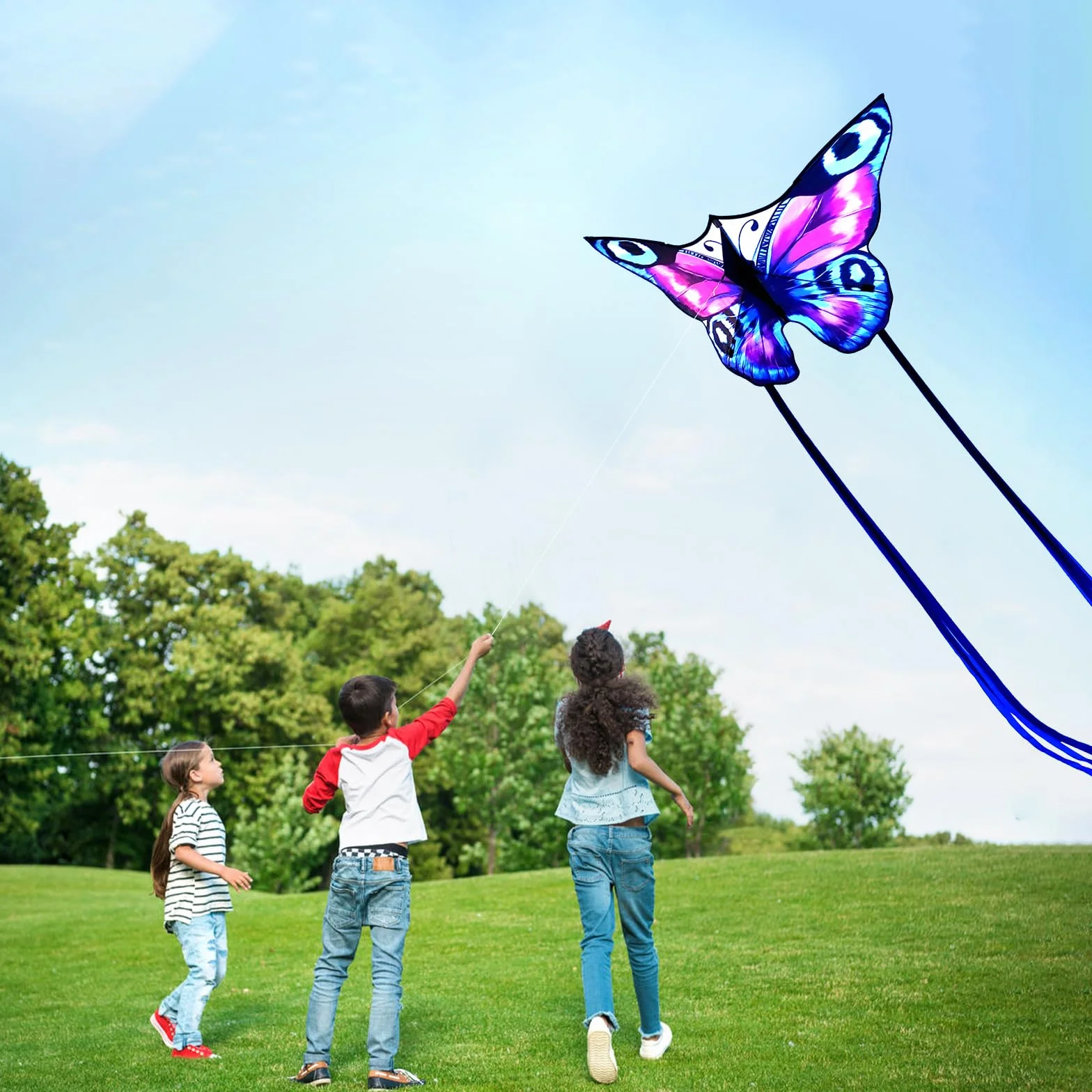 Beaux cerfs-volants papillon pour enfants et adultes faciles à voler pour plage et parc