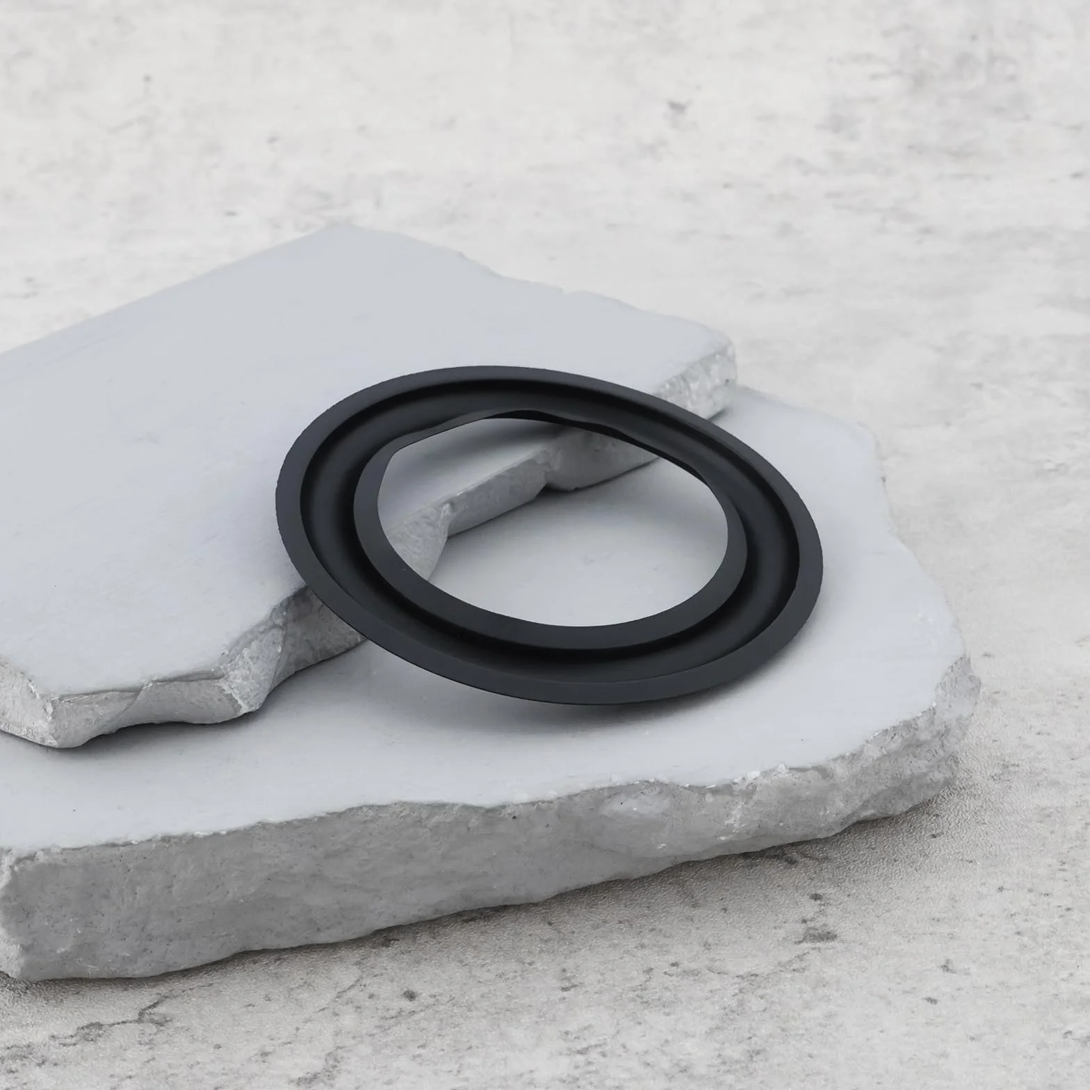Lot de 4 Bordures en Caoutchouc pour Haut-parleurs Audio 74 x 47 mm Adaptées aux Haut-parleurs de 3 Pouces