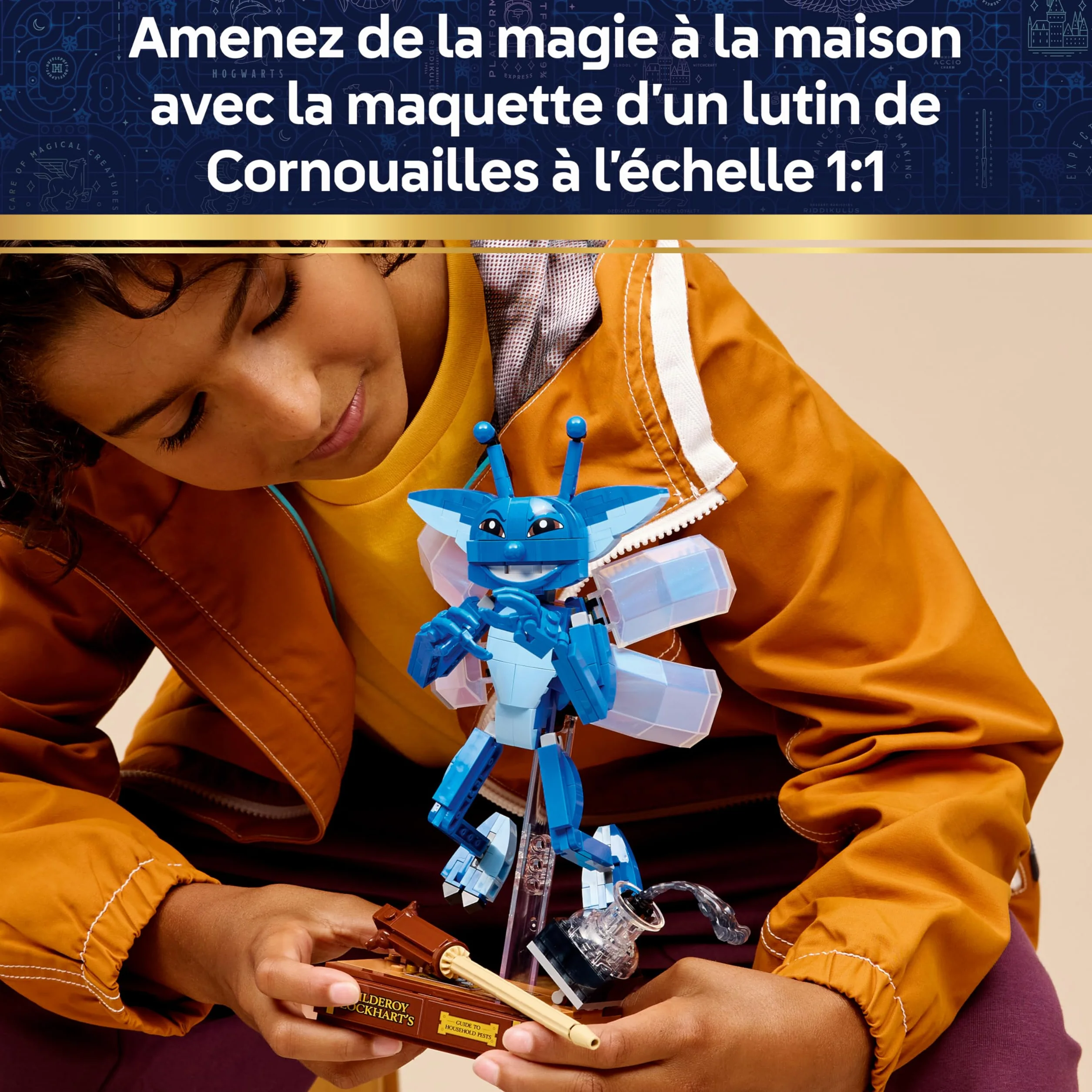 LEGO Harry Potter Le Lutin de Cornouailles Figurine Jouet 76461 avec Livre Baguette Gilderoy Lockhart
