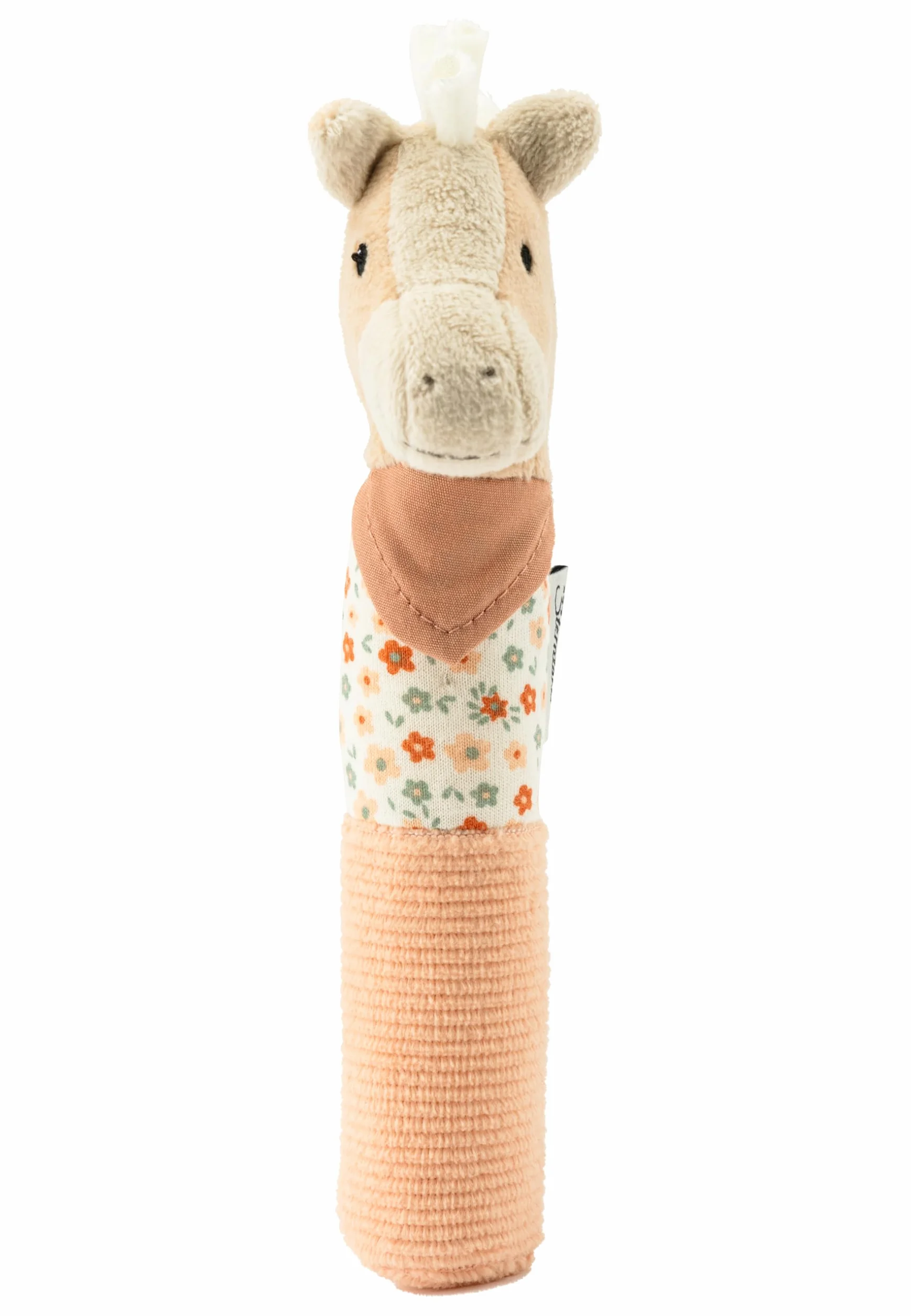 Sterntaler Cheval Sunny Jouet pour bébé en tissus doux avec motif floral beige clair