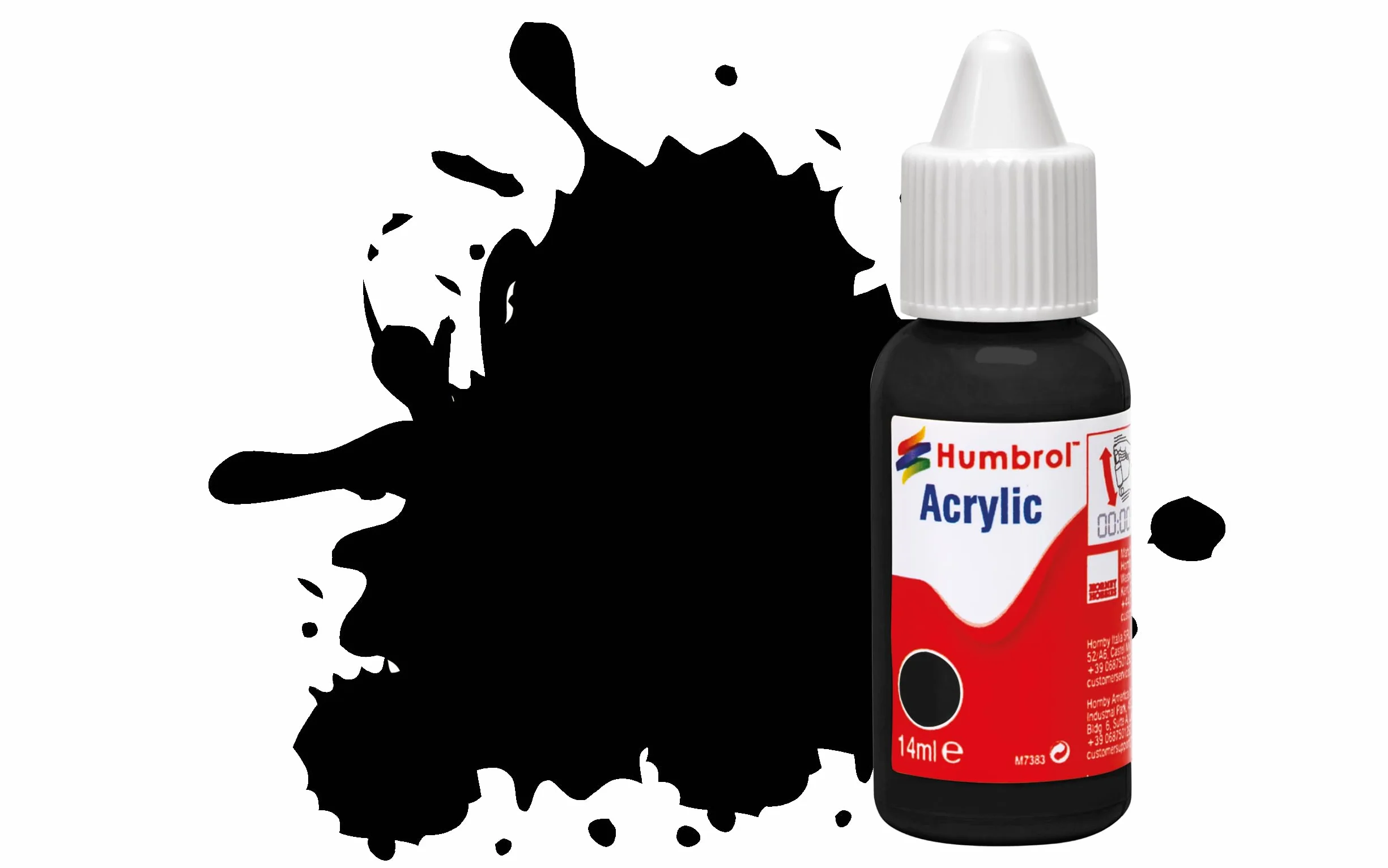 Humbrol Peinture Acrylique NO33 Noir Mat, 14 ml
