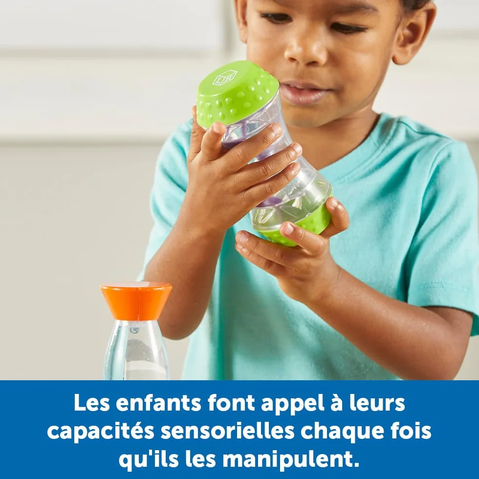 Learning Resources Sensory Trio Fidget Tubes, Jouet sensoriel motricité fine, tubes apaisants Enfants 3-6 Ans