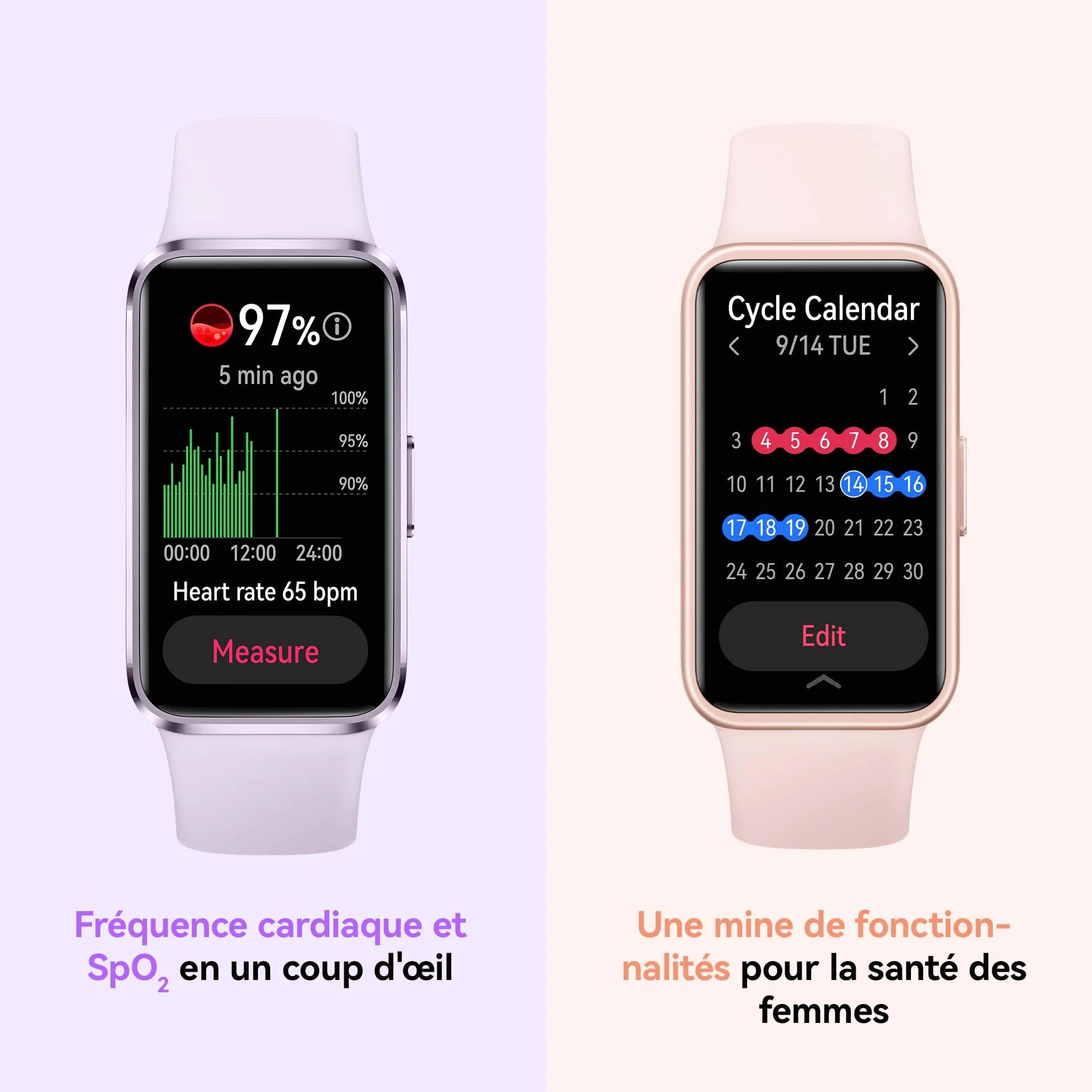 HUAWEI Band 10 Montre Connectée Surveillance Condition Physique IA Analyse Sommeil Professionnel VRC 14 Jours iOS Android Noir