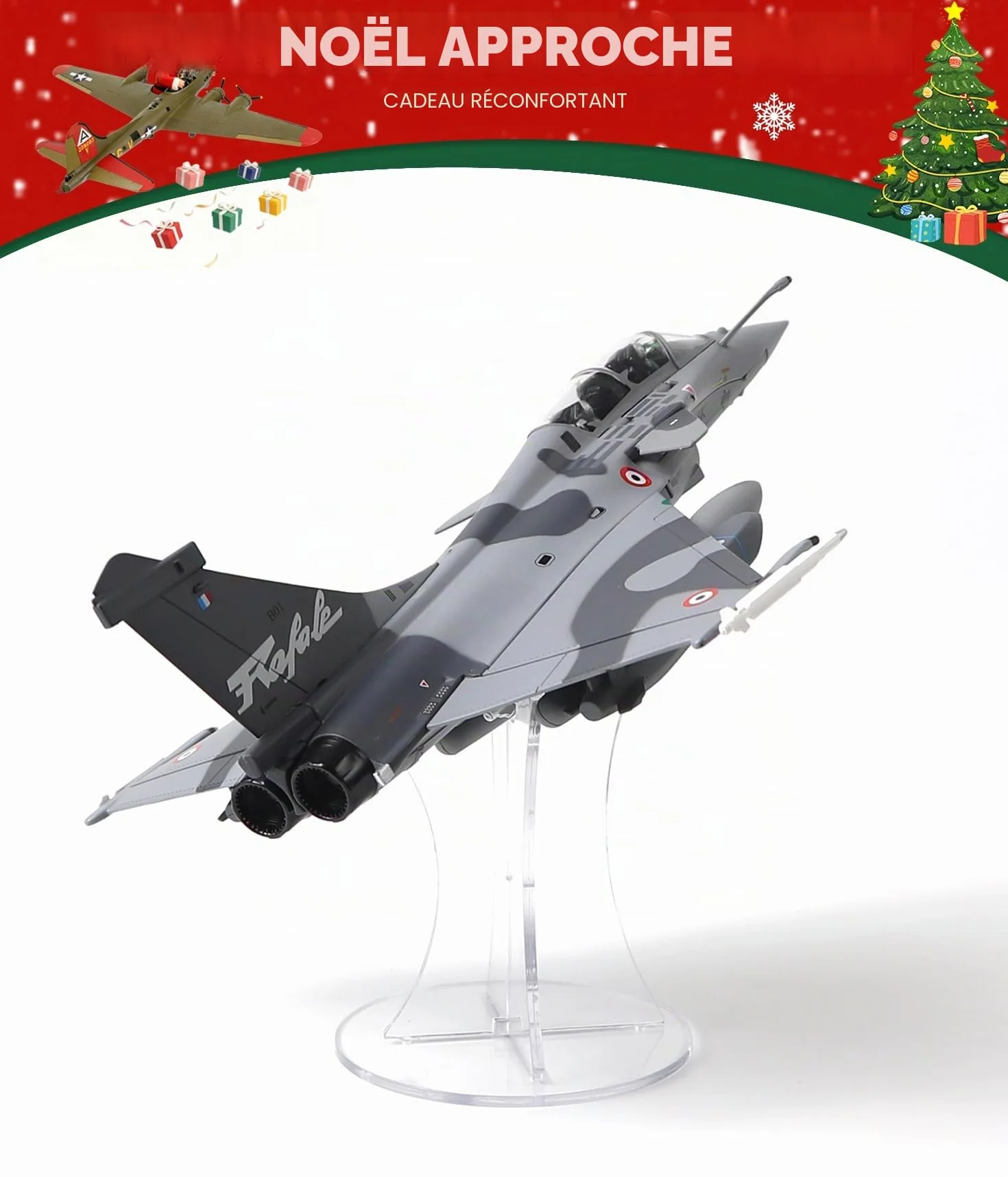 NUOTIE Rafale B 1/72 Modèle d'avion en Métal Moulé sous Pression Camouflage