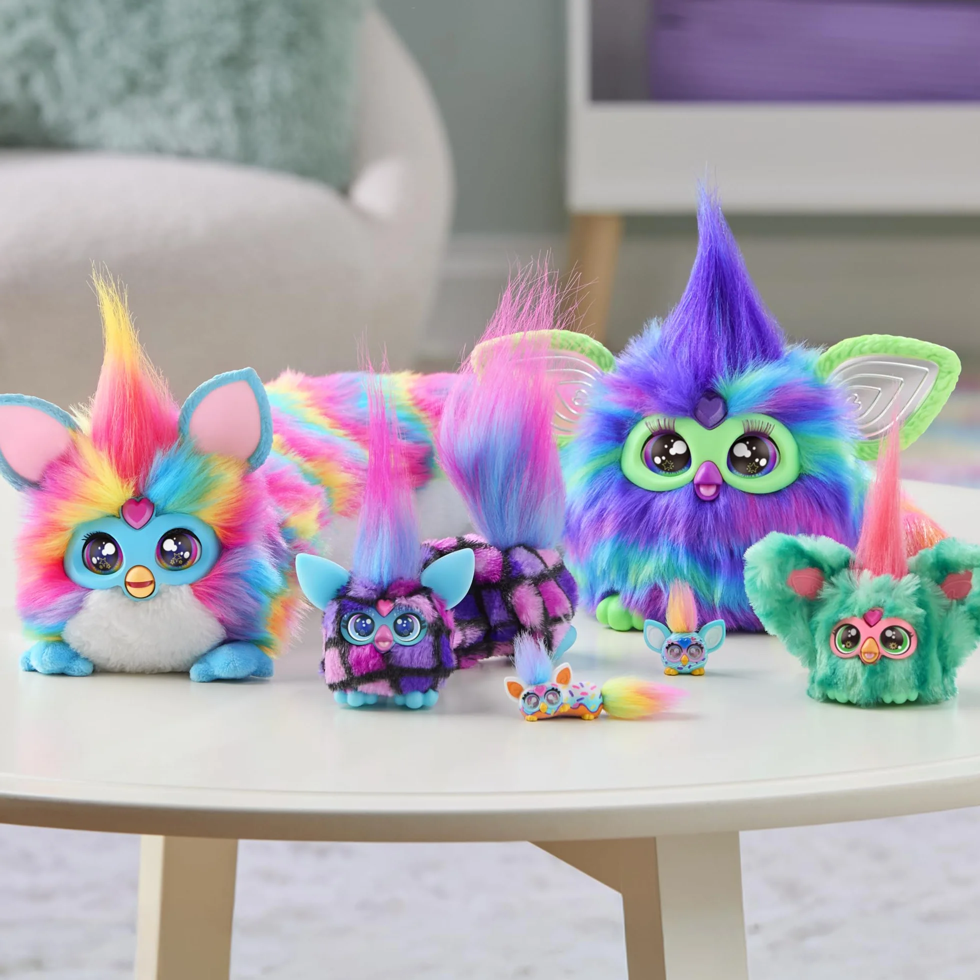 Furby DJ Furblets Rain-Bow-Kat, Jouet en Peluche
