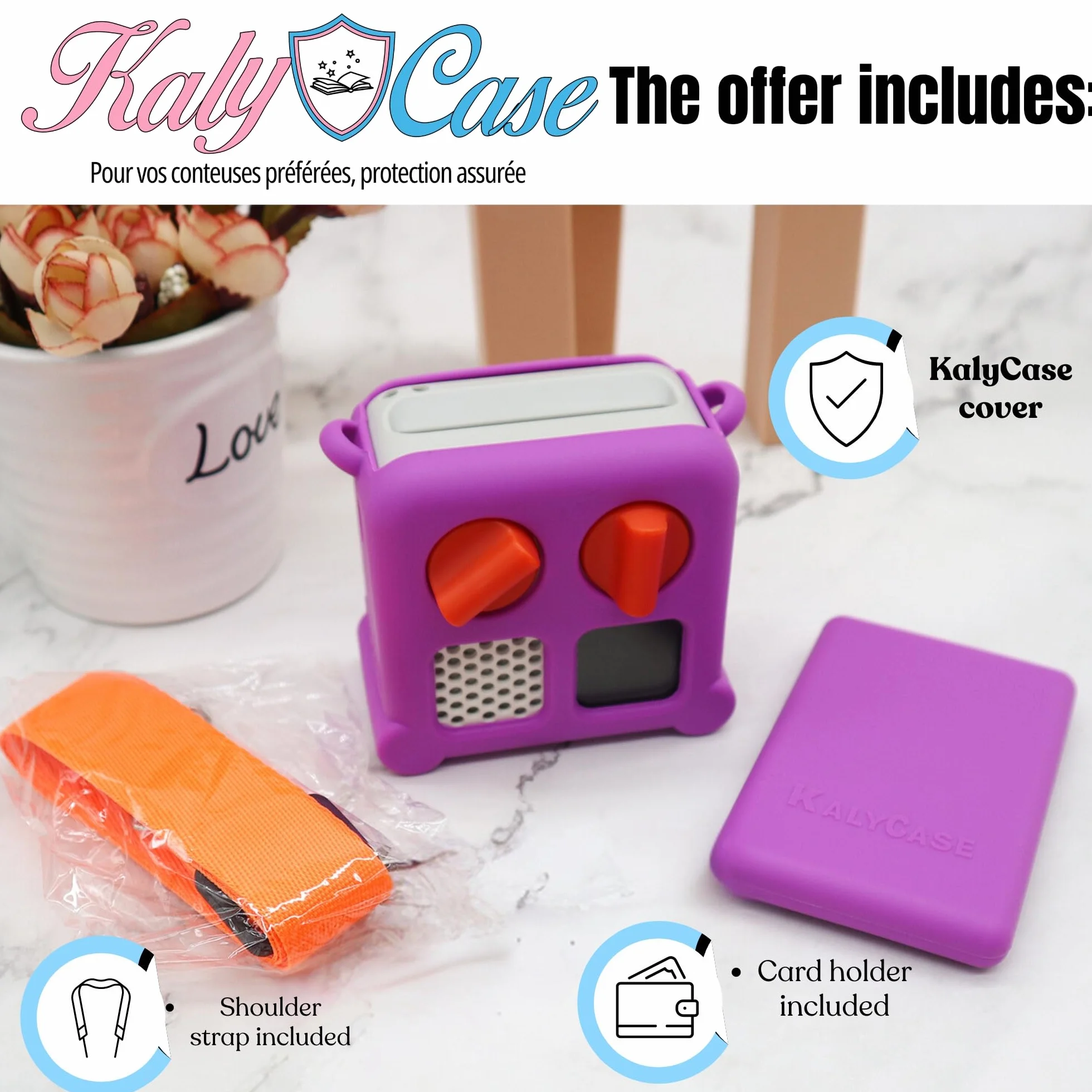 Coque Silicone YOTO Mini avec Pochette Porte-Cartes et Bandoulière Détachable Vert
