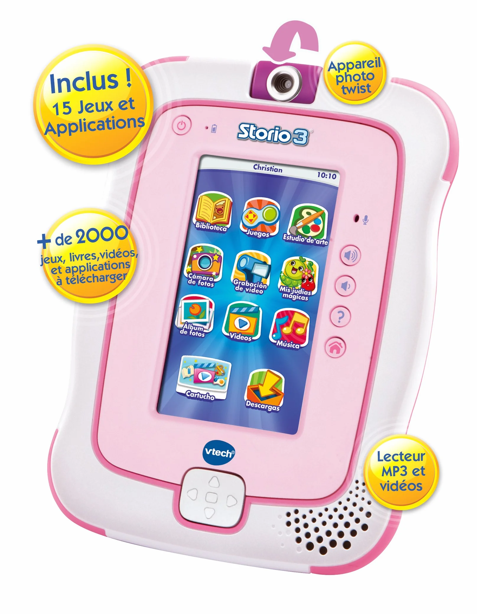 VTech - 157855 - Ordinateur pour Enfant - Console Storio 3 - Rose