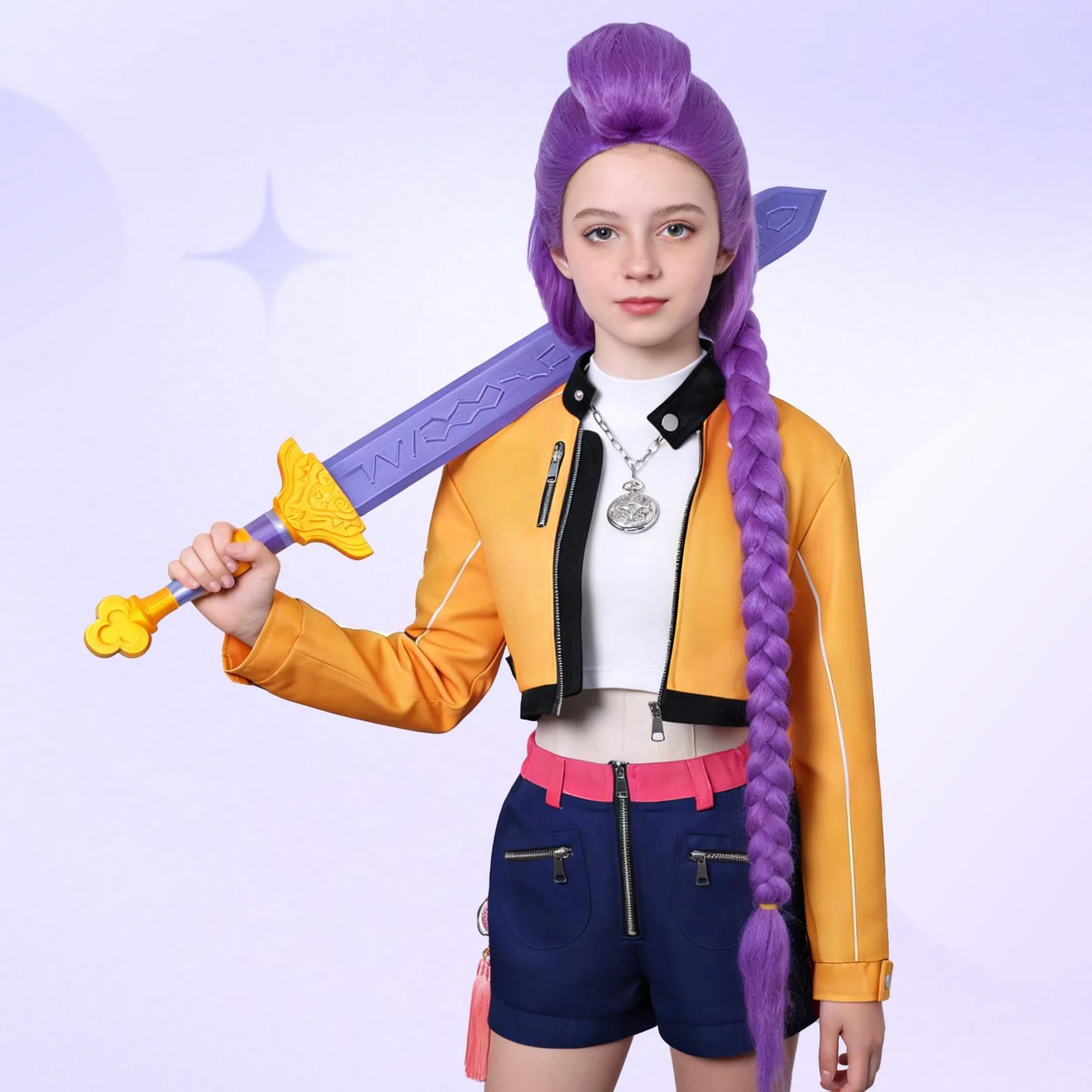 Épée de Cosplay 26cm Violet Accessoire Halloween Carnaval