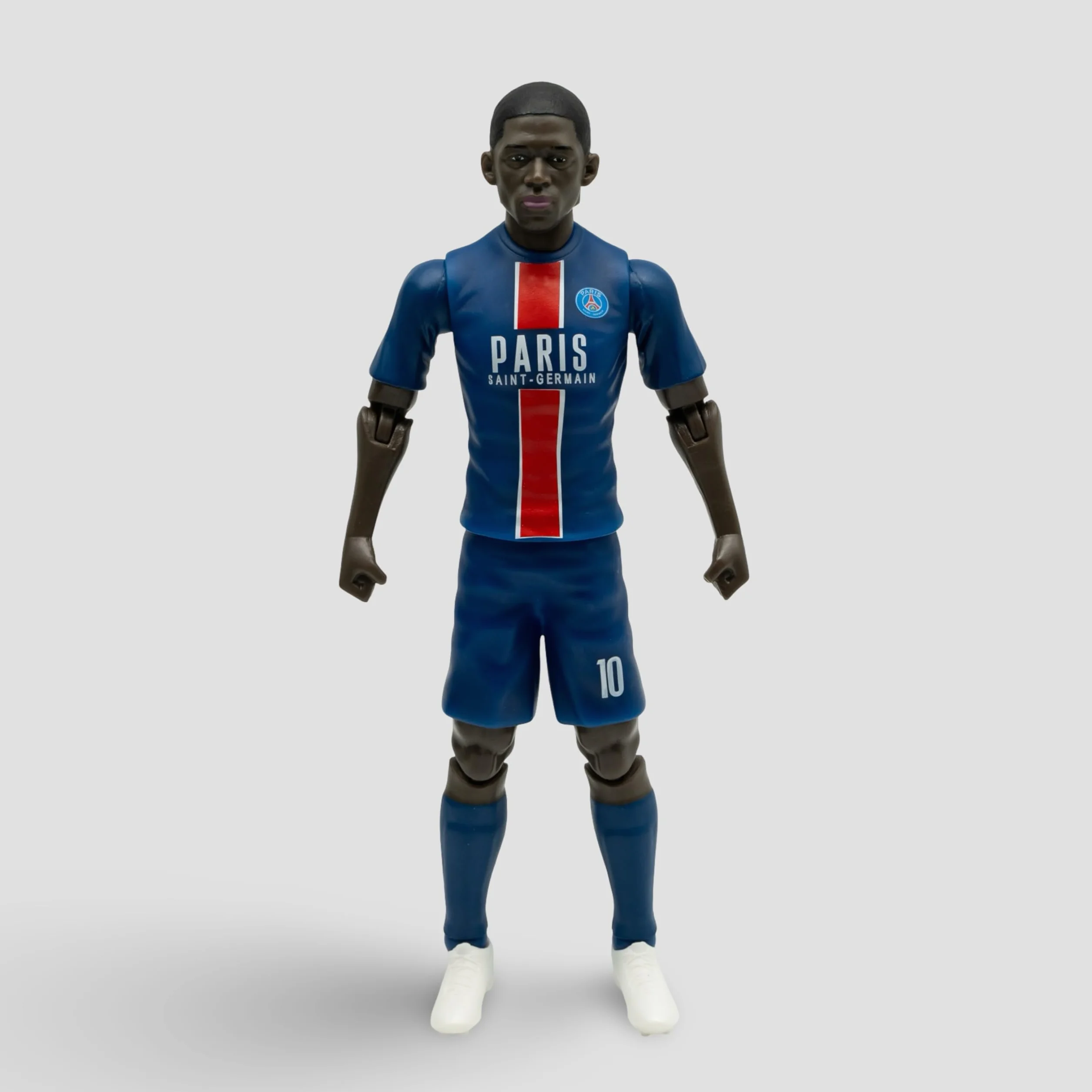 Megableu Figurine Football PSG Ousmane Dembélé N°10 20 cm Réaliste Articulée 10 Points Licence Officielle Jouet Fan Paris