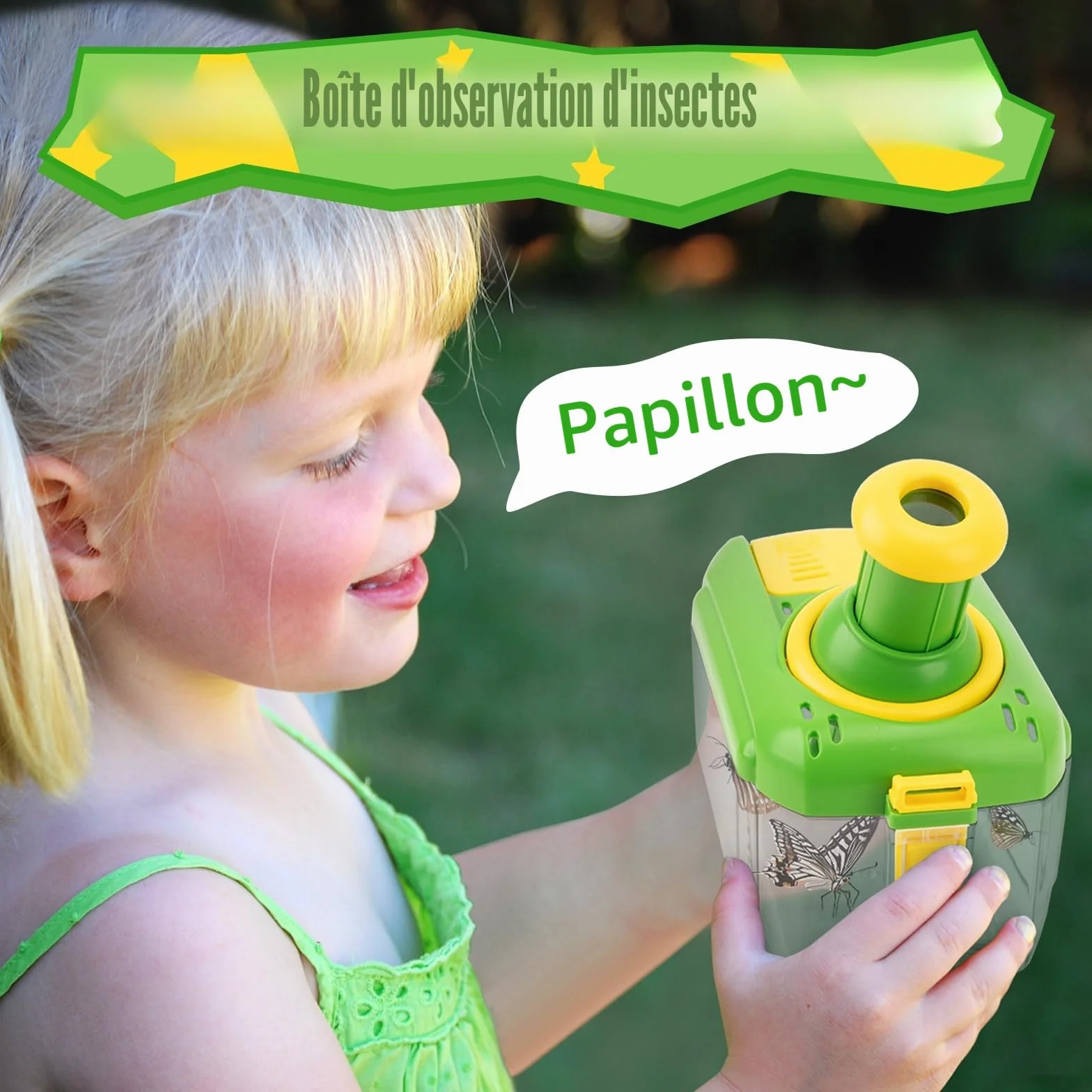 Kit Exploration Enfant Jouets - 5 Pièces Attrape Insecte avec 12 Faux Insectes, Jouet Exterieur Éducatif Cadeau Noël Garçon Fille 3-6 Ans