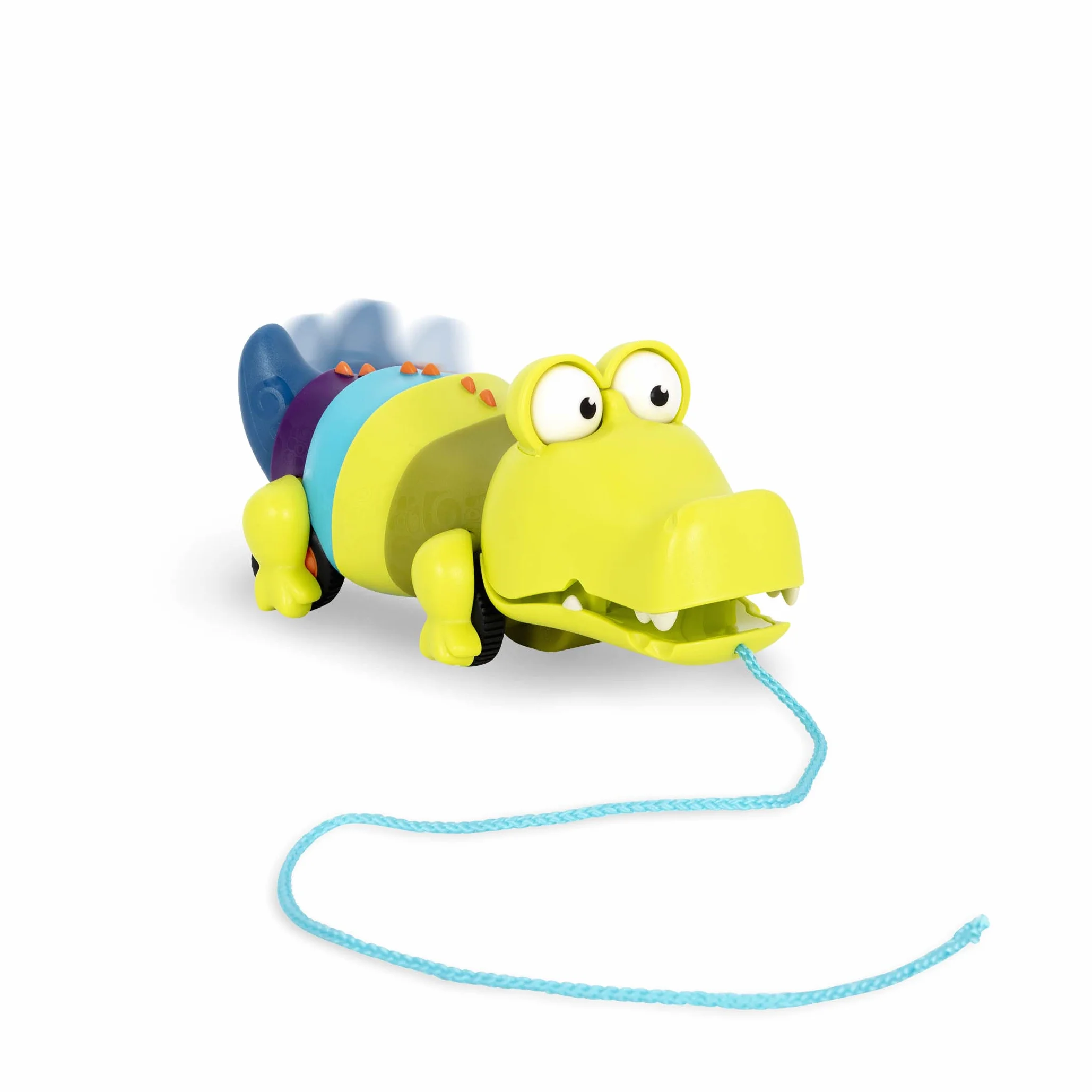 Jouet Crocodile à Pousser ou à Tirer B. Toys Waggle-A-Longs Snappity Scott avec Ficelle pour Tout-Petits 18 Mois+