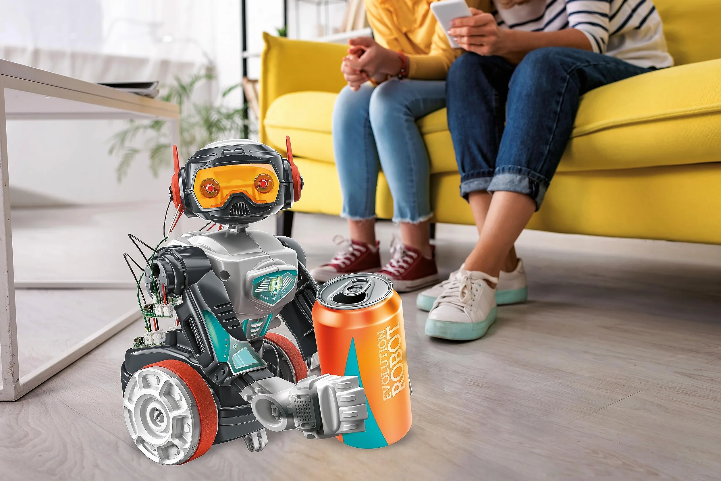 Clementoni Robot Évolution à Assembler Robotique Programmable Bluetooth 8 Ans+