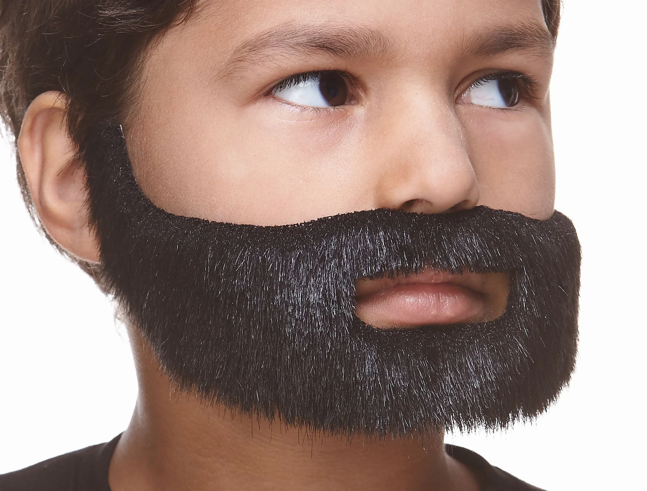 Mustaches Auto-Adhésives Fausse Barbe Noire Brillante