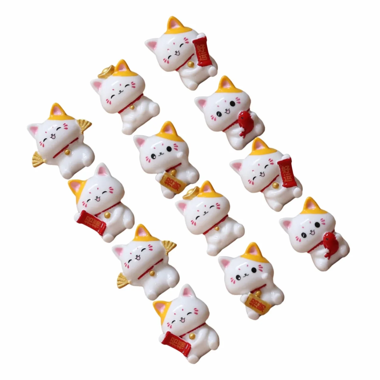 HEMOTON 36 Figurines de Chat Miniatures en Résine Maneki Neko Décor Jardin