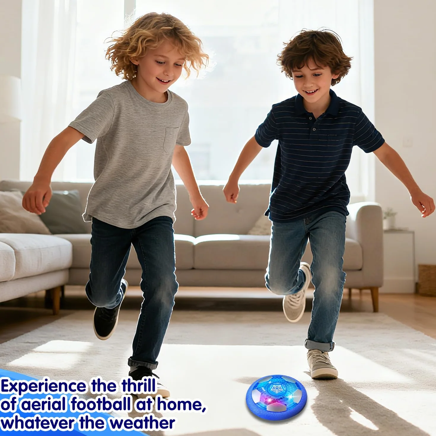 Ballon de Foot LED Rechargeable, Hover Soccer Ball, Cadeau Garçon 3-12 Ans Noël