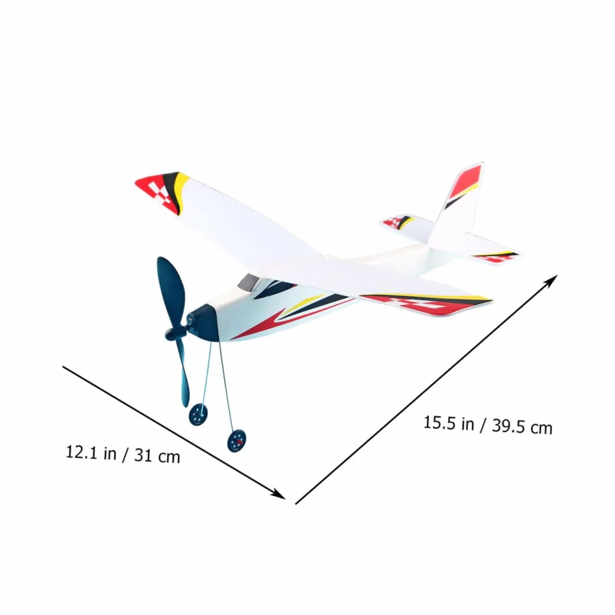 ERINGOGO Lot de 2 Planeurs en Mousse Avion Biplan 3D à Assembler pour Garçon et Filles