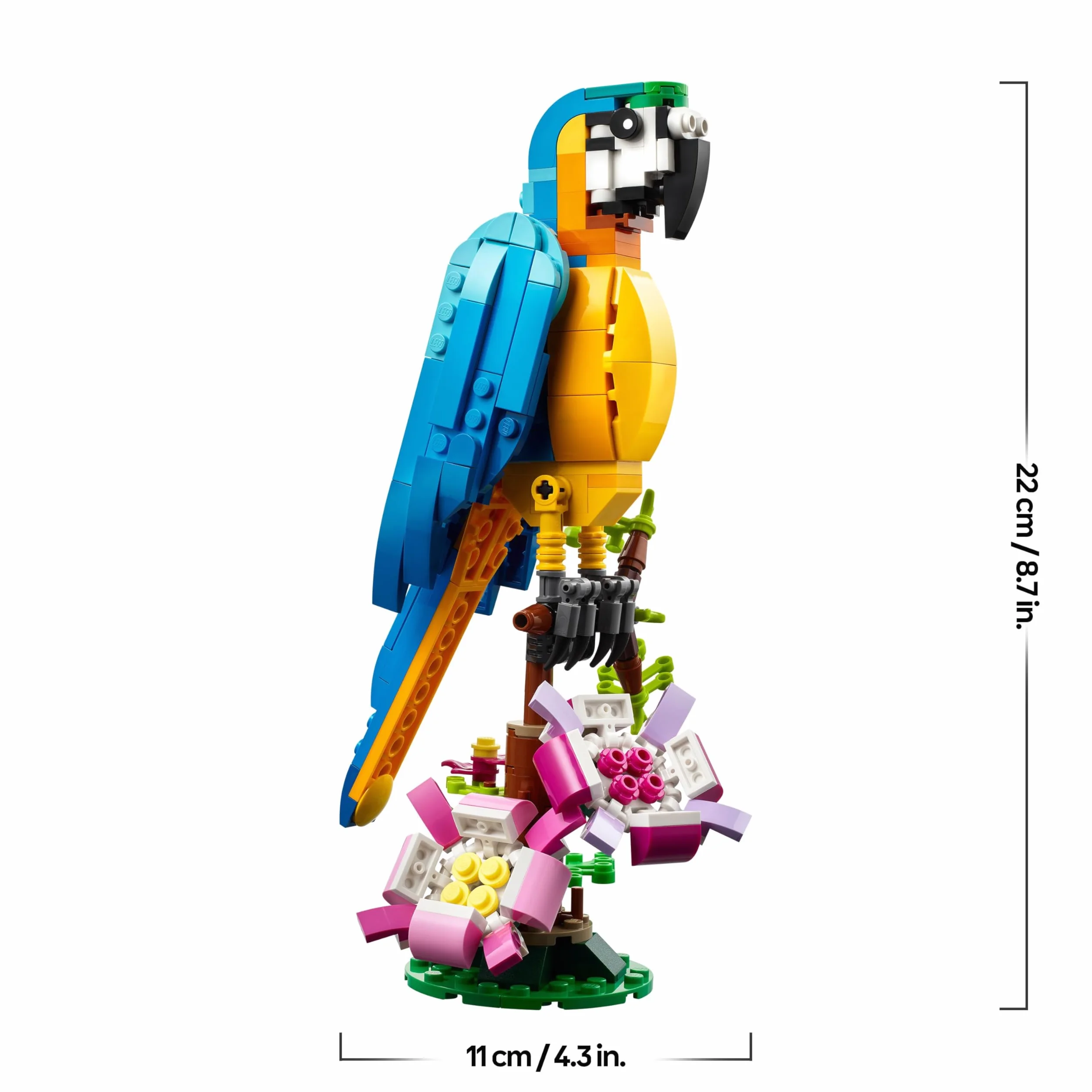 LEGO 31136 Creator 3-en-1 Le Perroquet Exotique Jouet de Construction Figurines Animaux de la Jungle