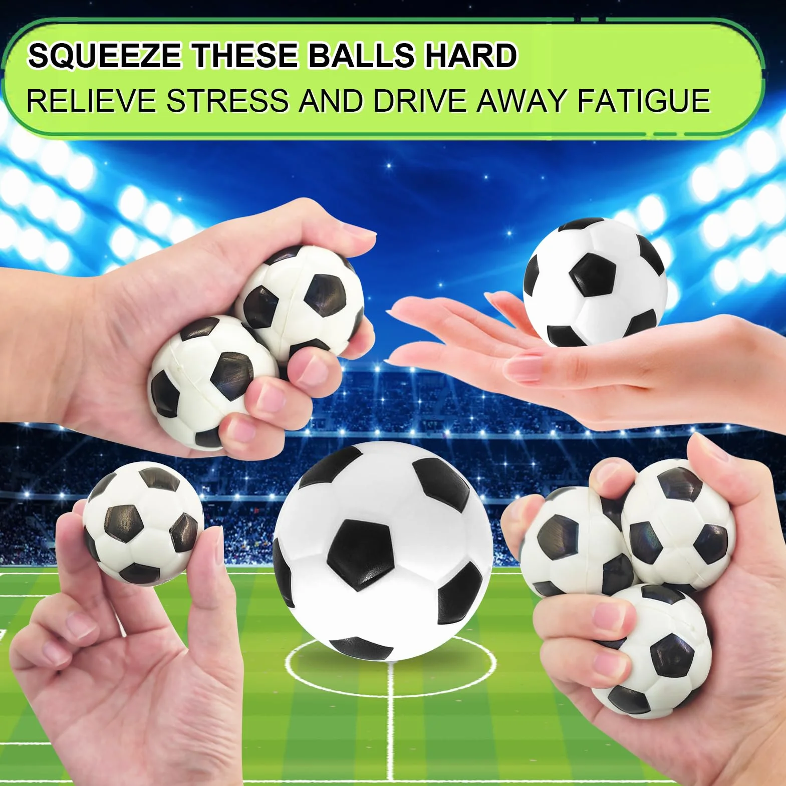 Mini Ballon Football 12 Pièces, Balles en Mousse Anti Stress, Softball Football
