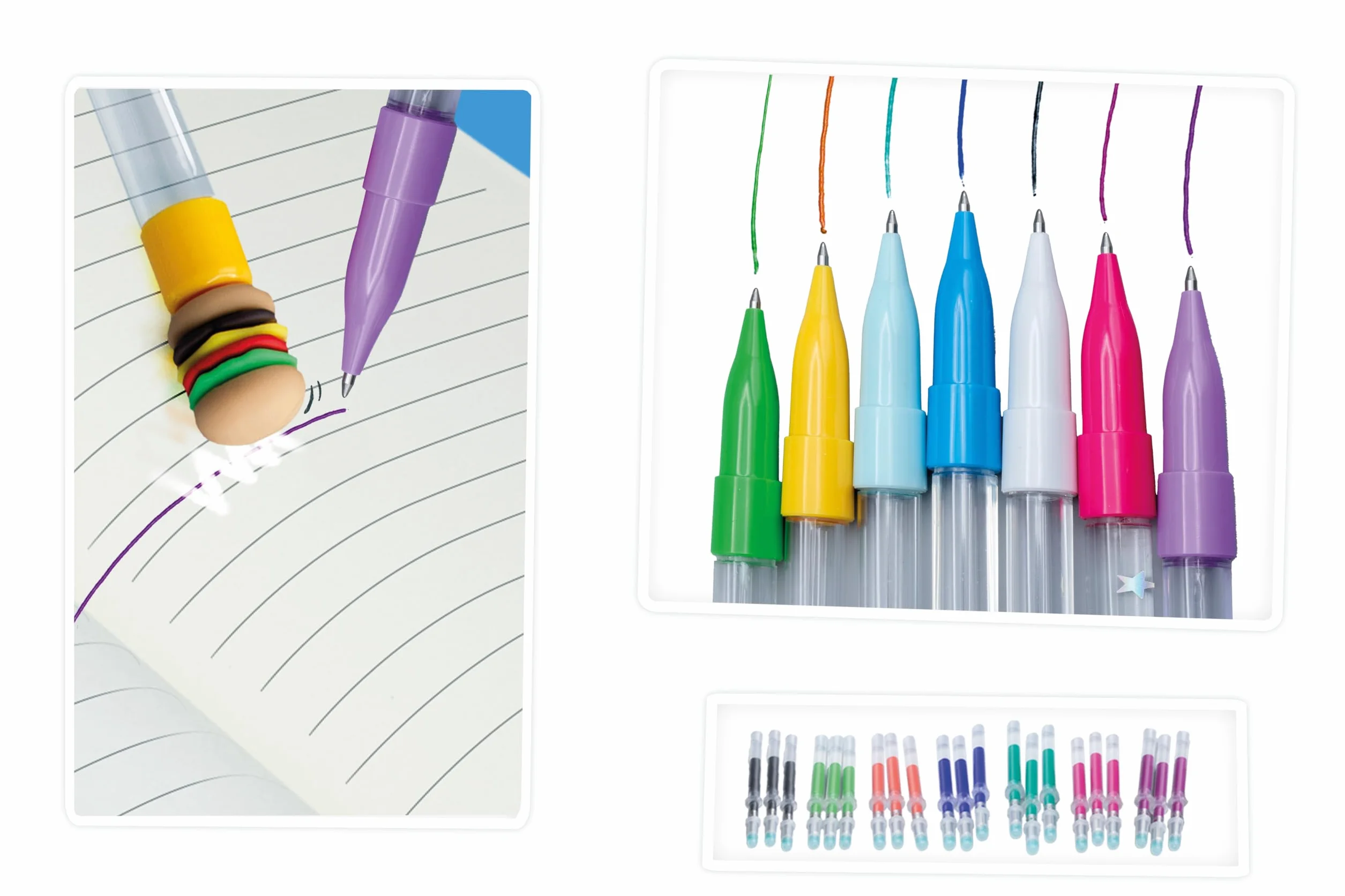 Buki Fabrique à stylos Station Customisation Crayons Bureau Kit Créatif Enfant dès 6 Ans Stylos Stickers Masking Tape Gommes Accessoires DIY FK007
