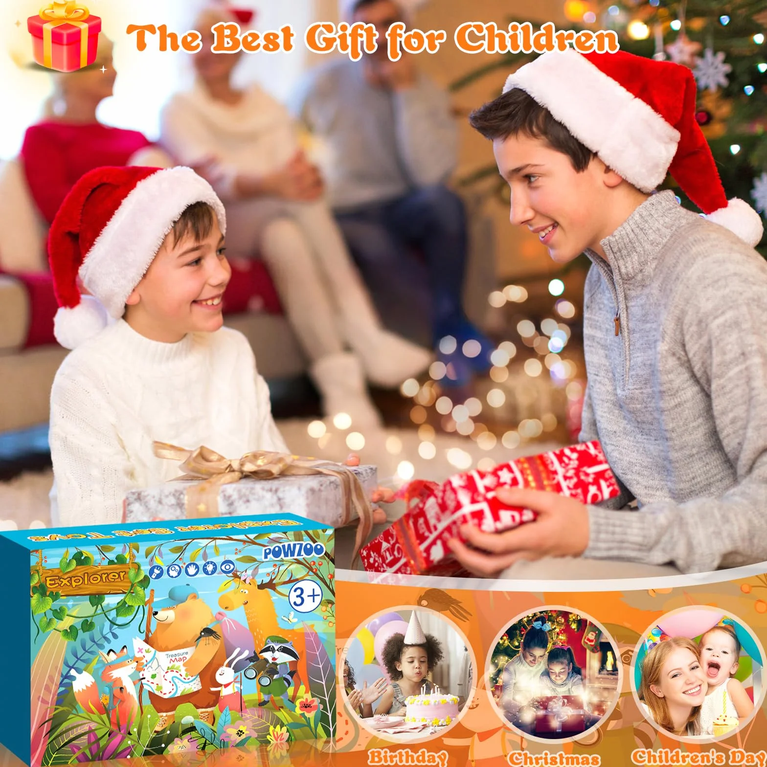 Kit Exploration Enfant 21 pièces Extérieur Jouets Gilet Chapeau Jumelles Boussole Loupe Nature Aventure