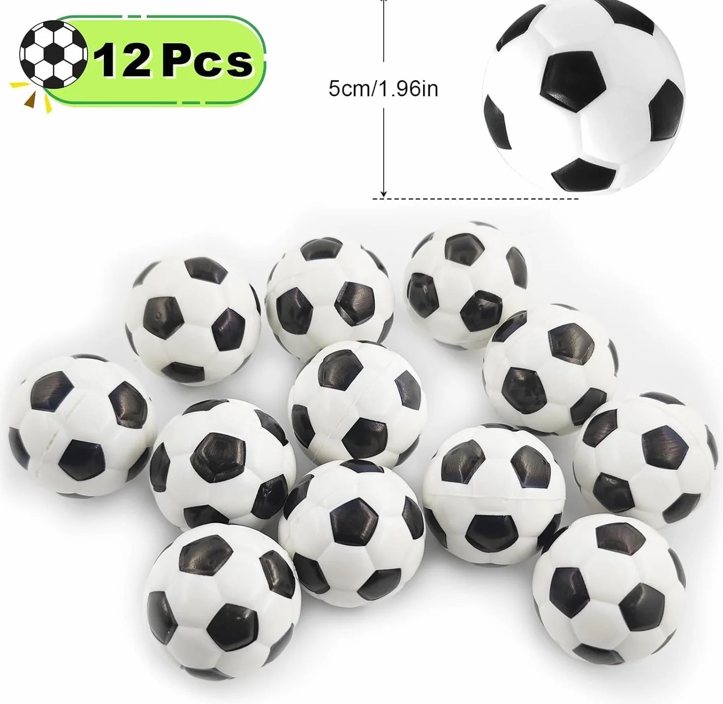 Mini Ballon Football 12 Pièces, Balles en Mousse Anti Stress, Softball Football