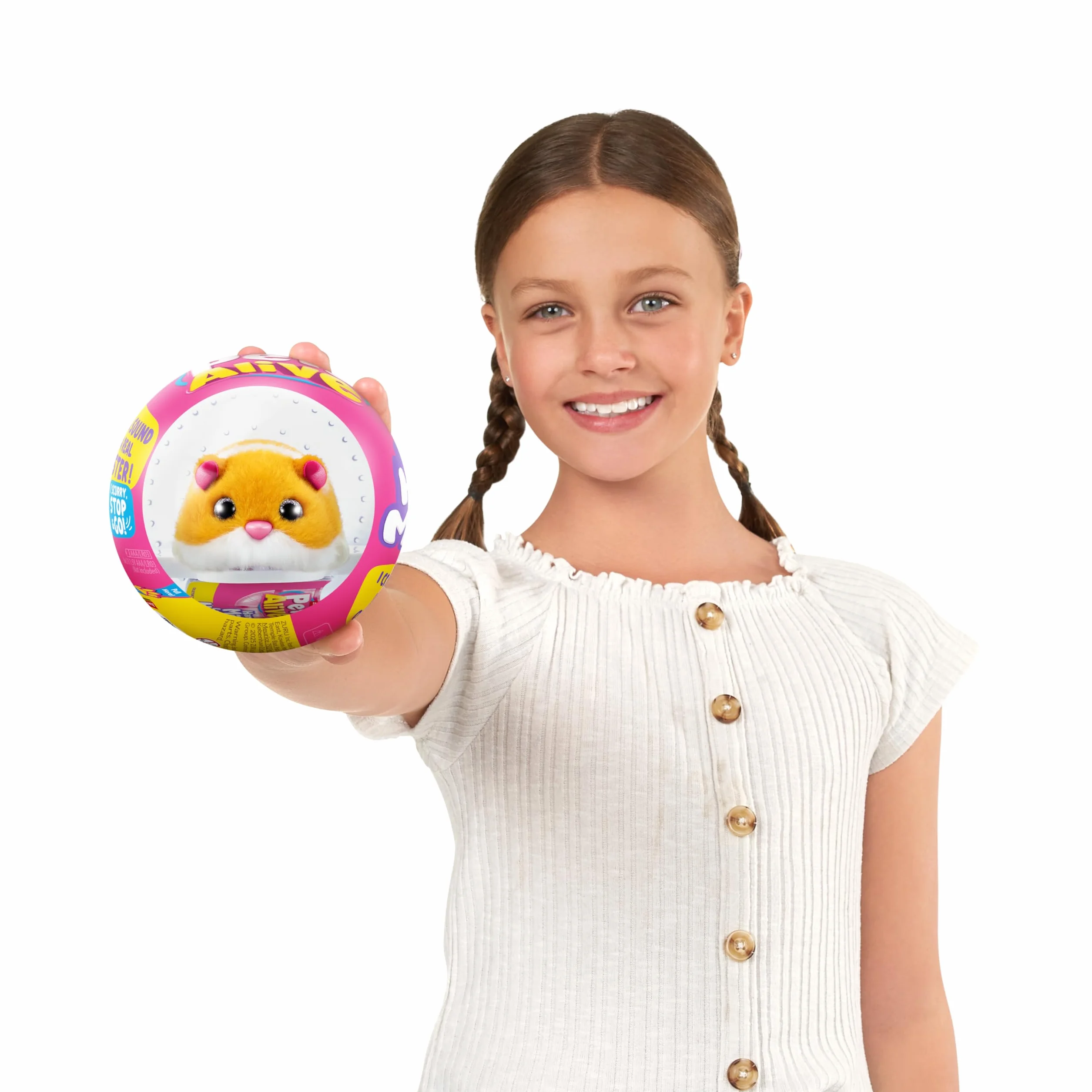 ZURU Pets Alive Hamster Mania Orange Hamster Peluche Interactif 20+ Sons Animal Électronique