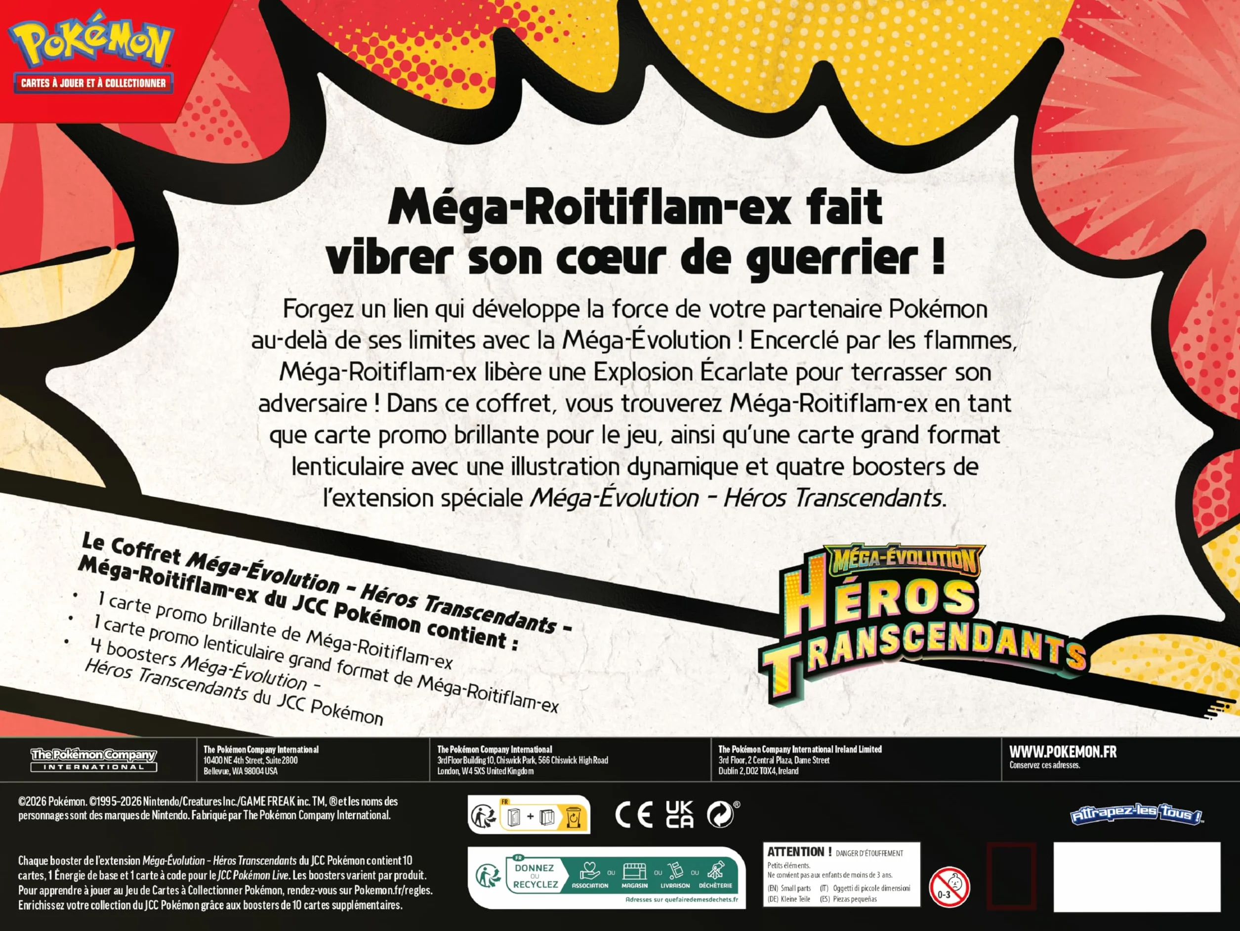 Pokémon Coffret Méga-Évolution Héros Transcendants Méga-Roitiflam-ex