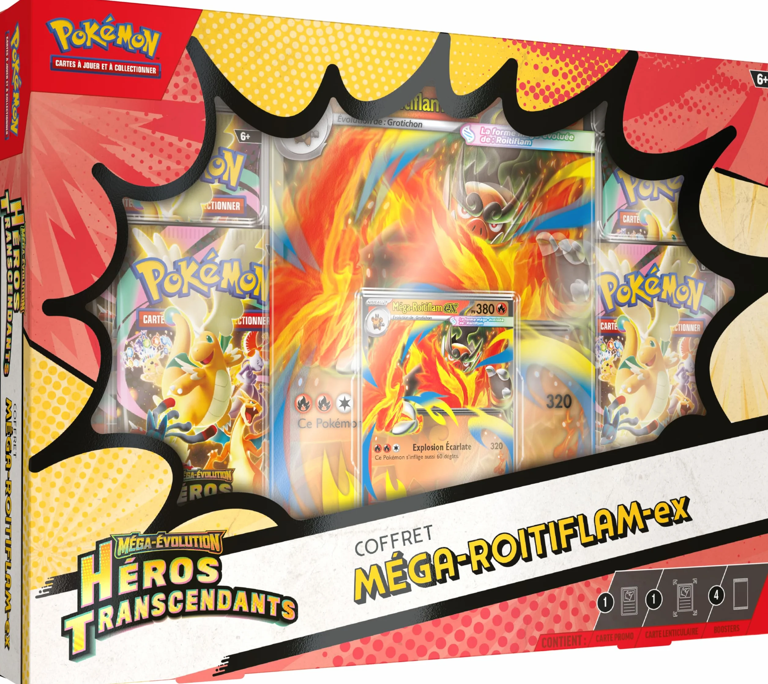 Pokémon Coffret Méga-Évolution Héros Transcendants Méga-Roitiflam-ex