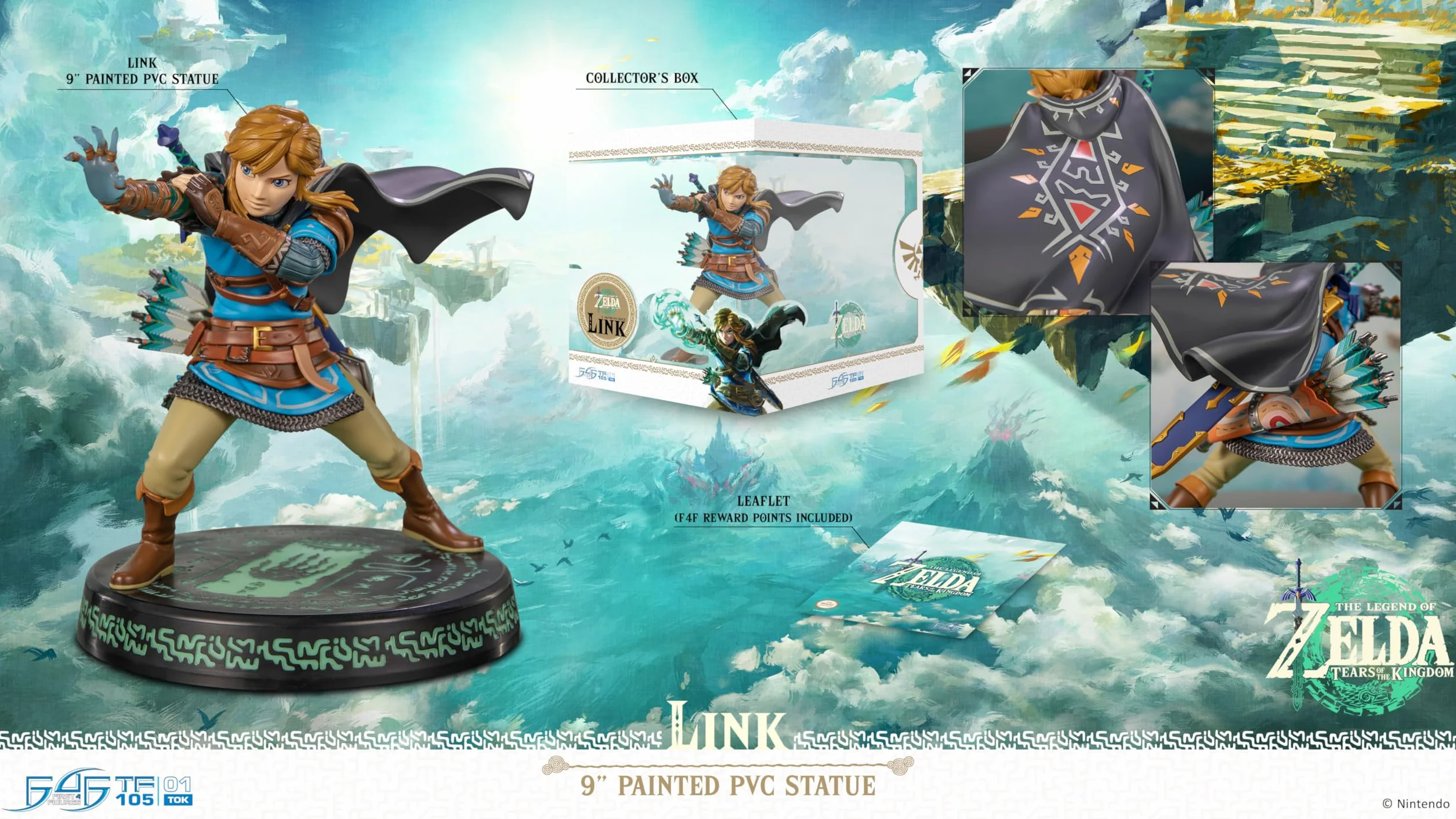 First4Figures - The Legend of Zelda : Tears of The Kingdom - Link - Figurine PVC, 21 cm - Standard Edition