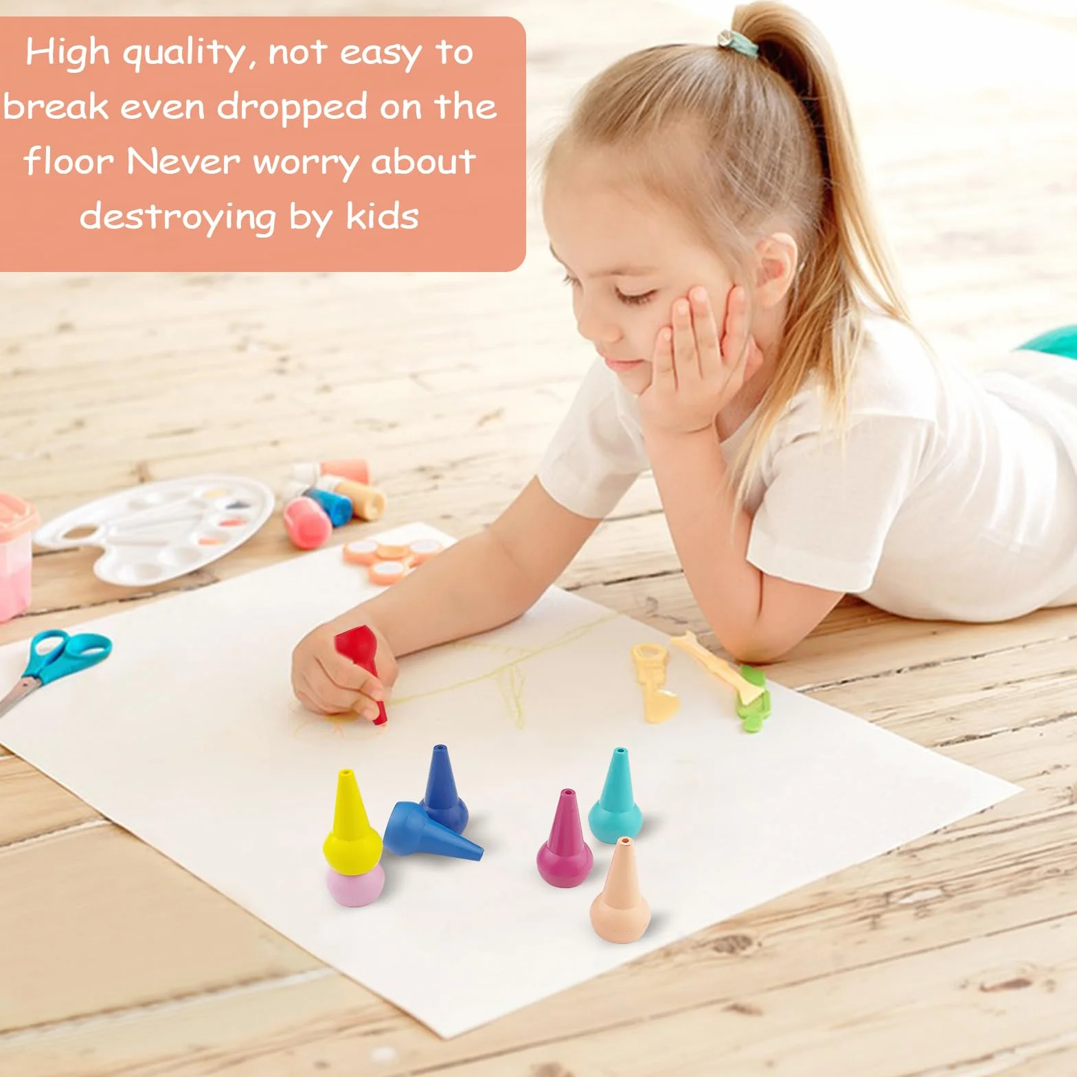 Crayons à Doigts 12 pièces pour tout-petits, non toxiques, jouets Montessori