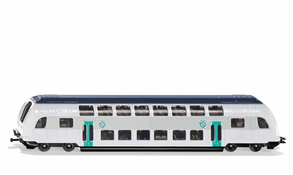 Siku Train à deux étages RATP France 1:87 métal/plastique turquoise/blanc